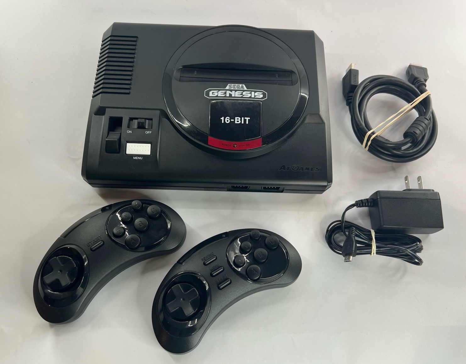 AT Games Sega Genesis Flashback HD W/ 2 Controllers Tested
