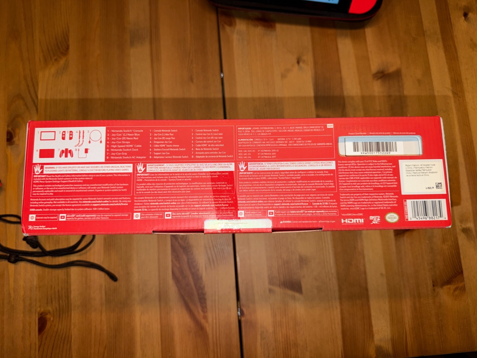 Nintendo Switch V2 Bundle Tested Dock Box 2 Cases Extr Joy Con 64GB microSD Card