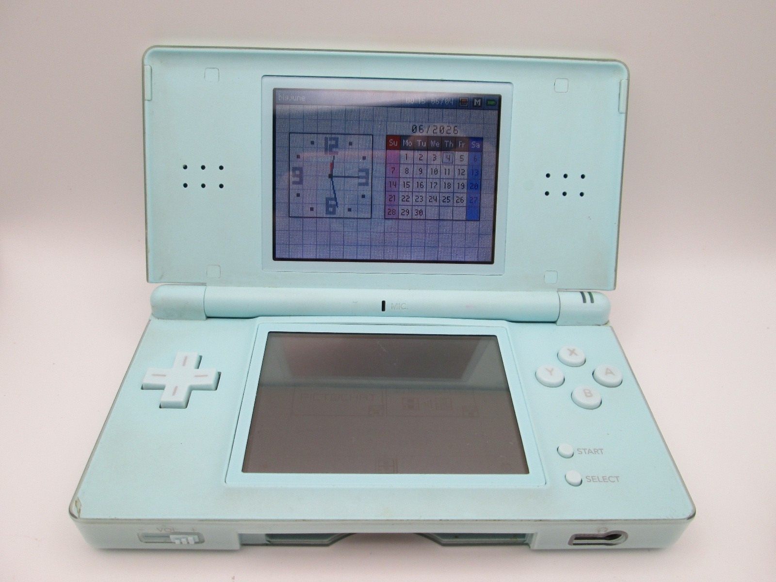 Nintendo DS Lite Powder Blue W/ Stylus Handheld System Model USG-001 – Tested