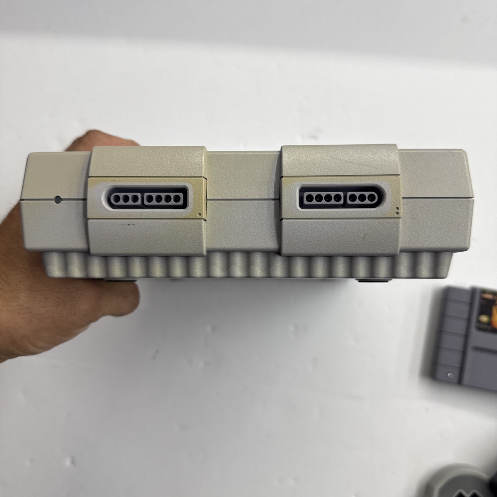 SNES – Super Nintendo Home Console – Gray W/ Cables Game Controller Tested #2906