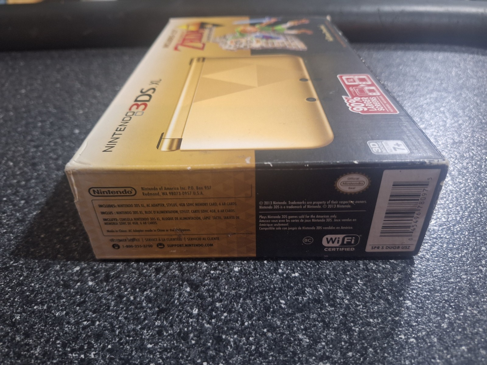 BOX + PAPERWORK ONLY Nintendo 3DS XL Limited Edition Zelda A Link Between Worlds