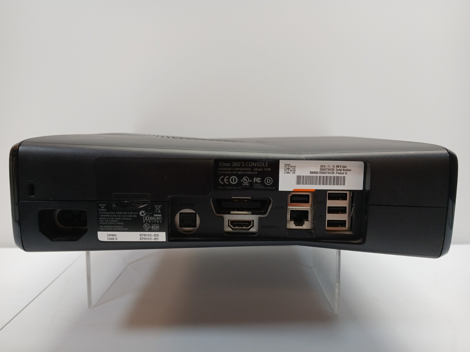 Xbox 360 S Console W Controller Power & AV Cords GREAT CONDITION TESTED