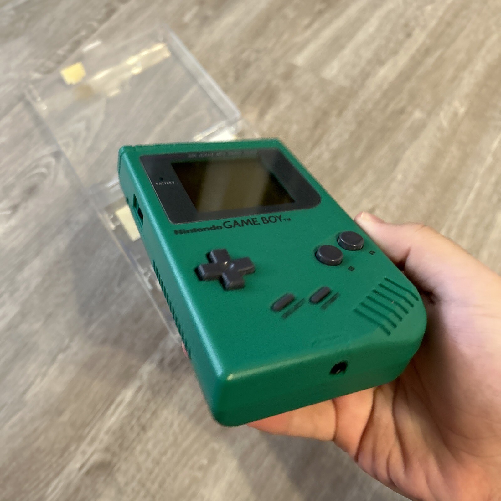 Nintendo Game Boy DMG-01 Green Original Retail Plastic Case HW-USA-3 TESTED