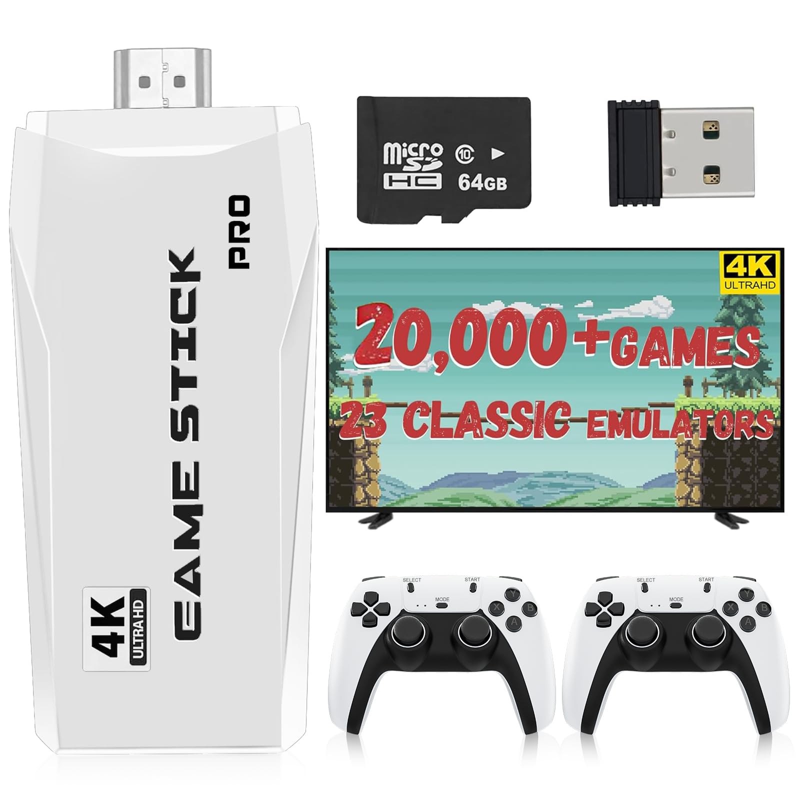 New Retro Game Console, Classic Video Games with 4K HDMI, 20,000+ Games and 2…