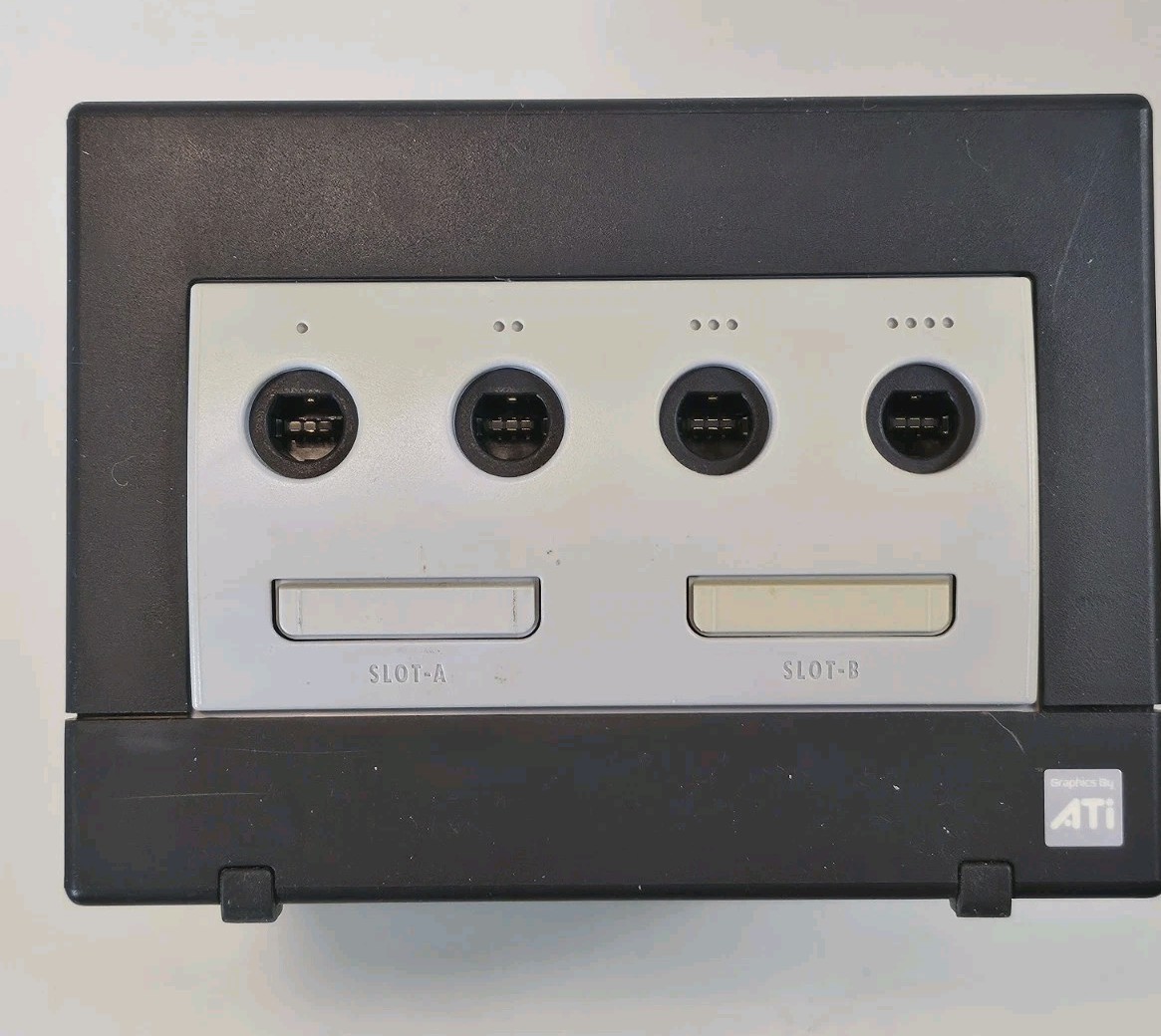 Nintendo Blk GameCube Video Game System DOL-001 w/ Orig Accessories 2 Controler