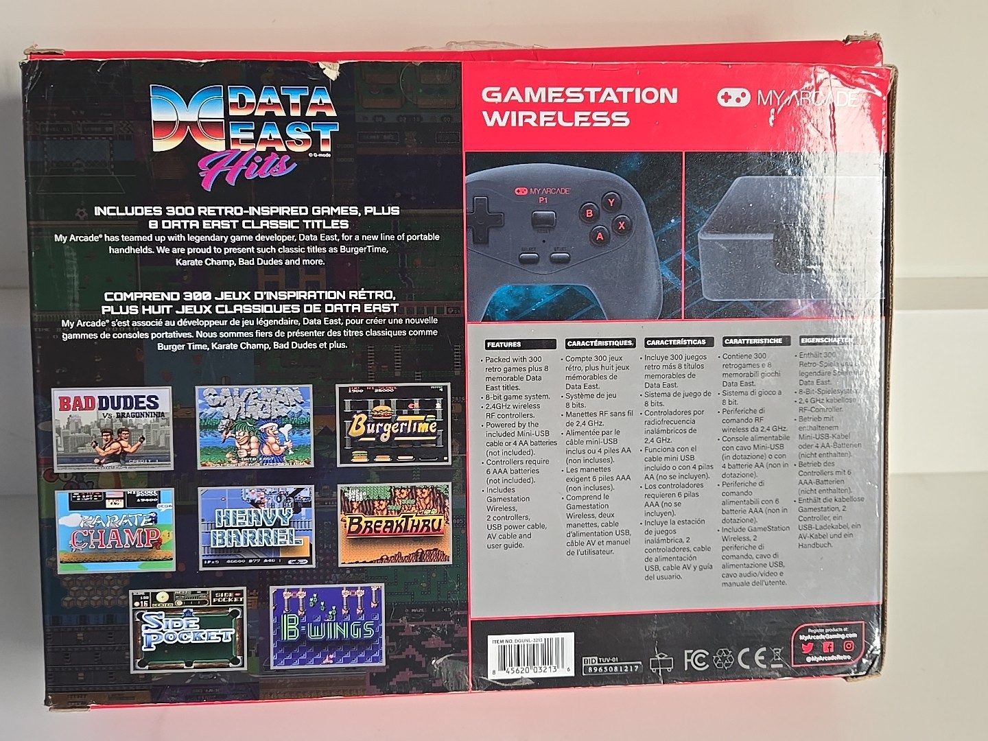 Date East Gamestation Wireless 300 Games Plug ‘N Play Console B-Wings Bad Dudes