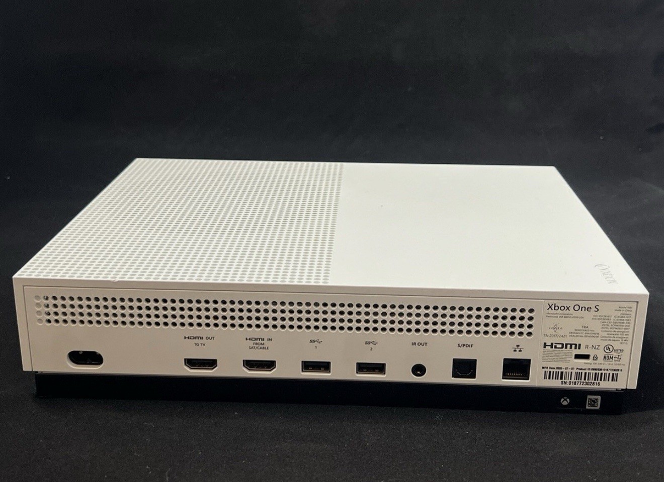 Microsoft Xbox One S 1TB White Gaming Console With Disc Drive And Cords
