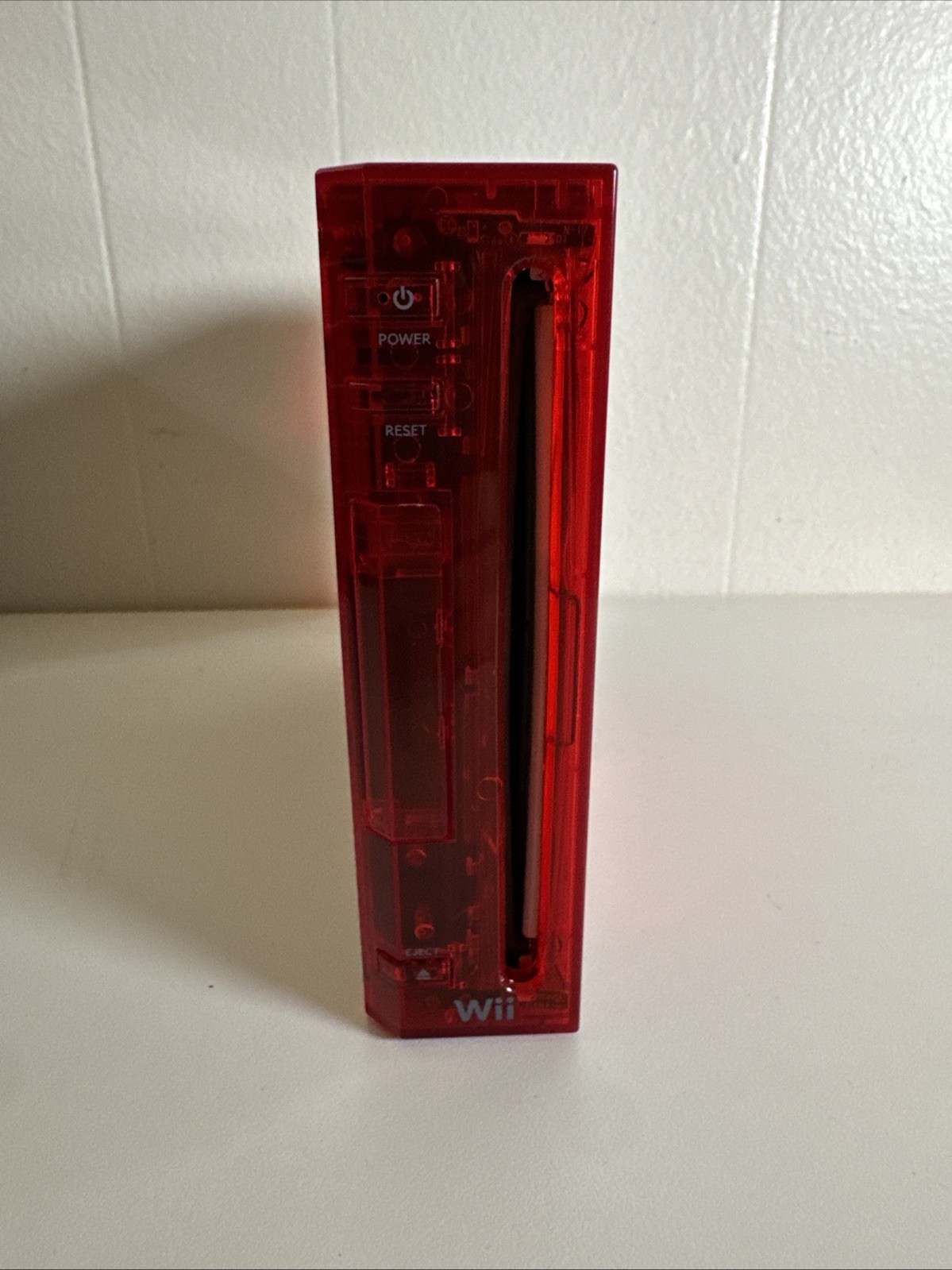 Nintendo Wii Clear Red Console w/ Wii Sports, 2 Wiimote, 2 Nunchuck & Sensor Bar