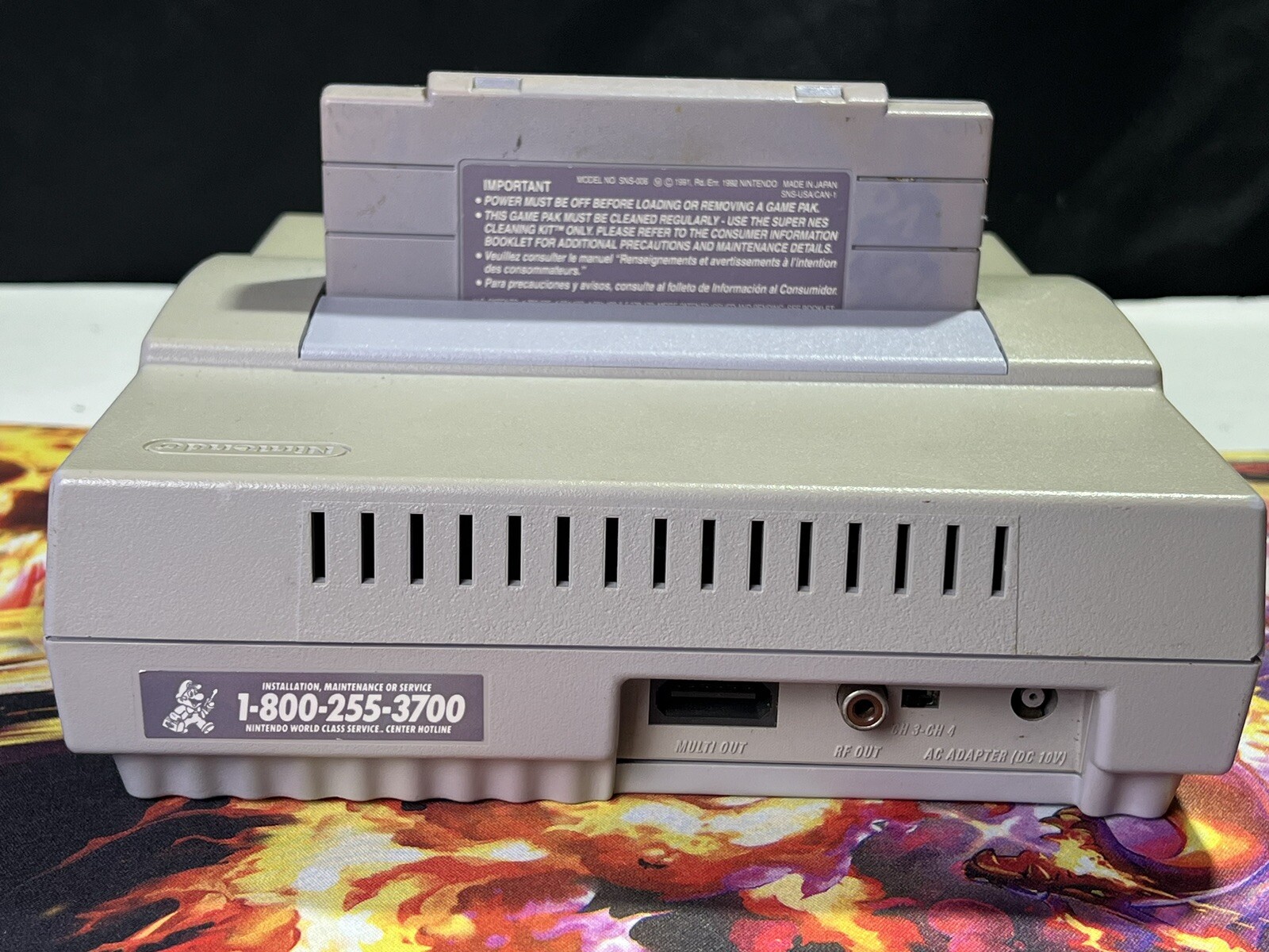 Super Nintendo Console Mario Paint & Mouse OEM Controllers Color Changing LED!!