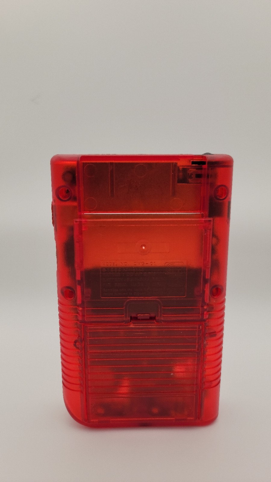 Gameboy DMG-01 W/IPS Backlit Screen, New Clear Red Shell. Upgraded Gameboy