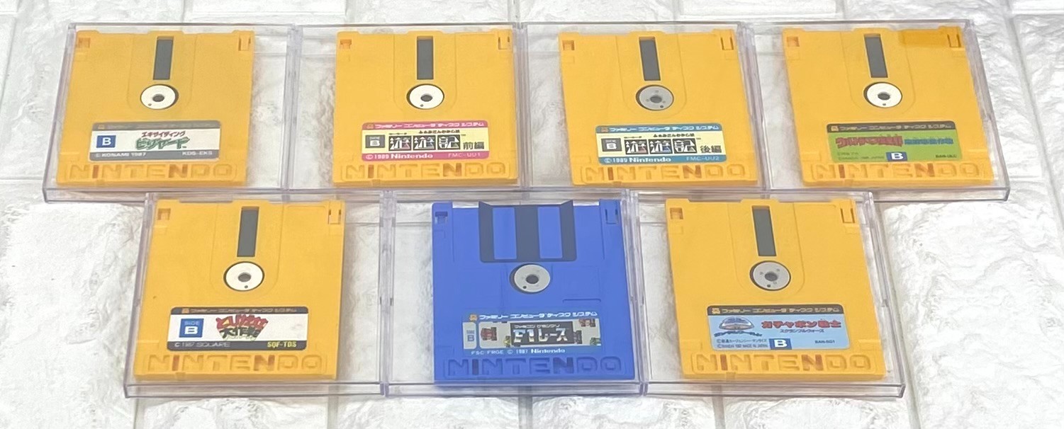 Nintendo Famicom & Disk System Bundle HVC-001 HVC-022 6 Games Tested Japan #DS02