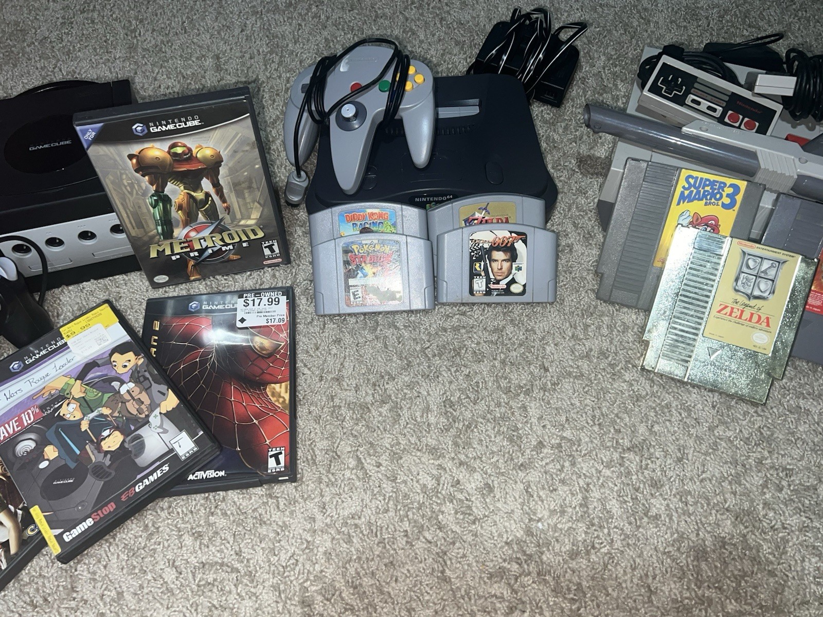 TESTED* RETRO NINTENDO Bundle with Accessories Controllers Games Etc See Pics
