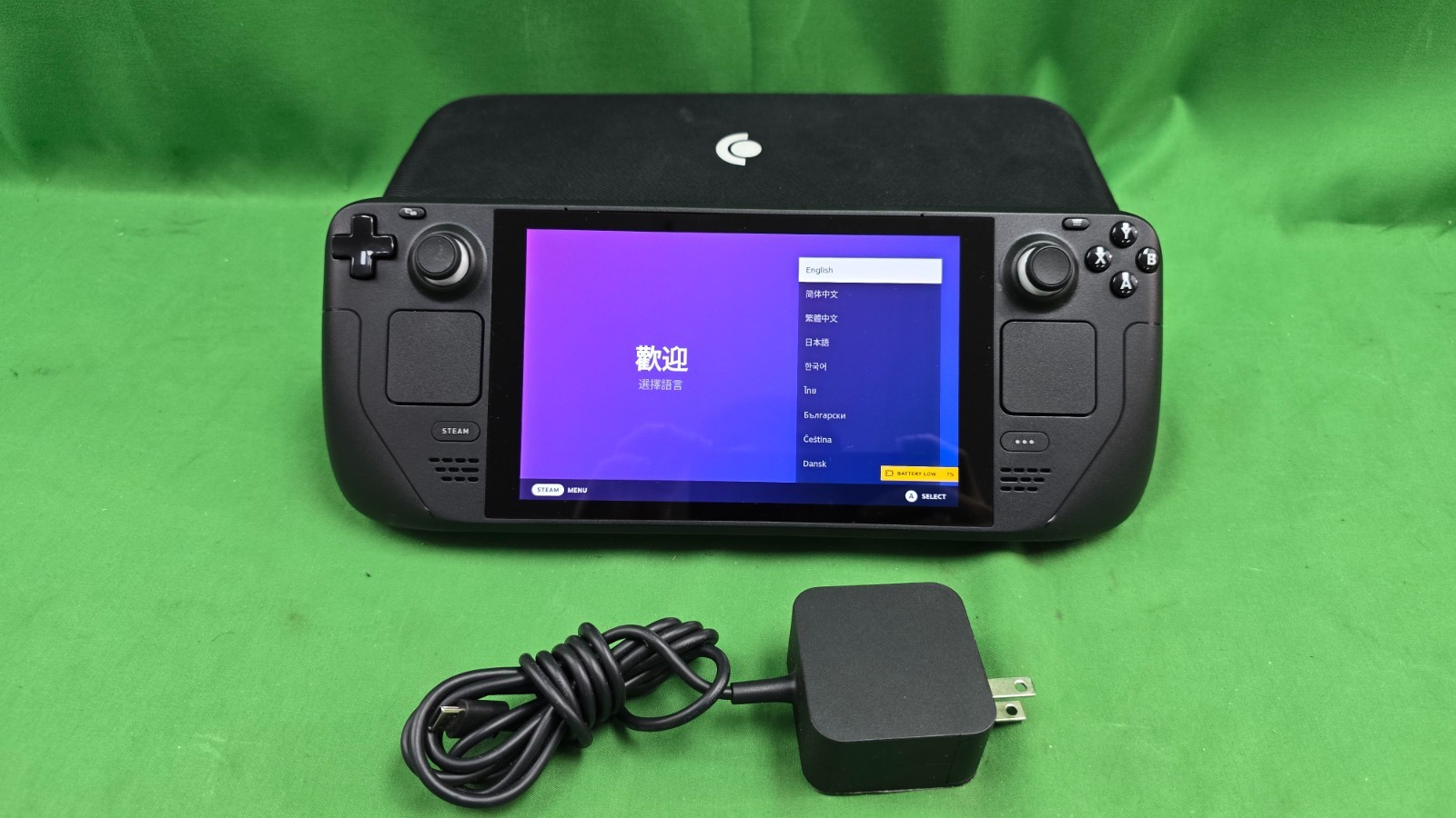 Valve Steam Deck 256GB – Black w/ Case & Charger TESTED (E10)