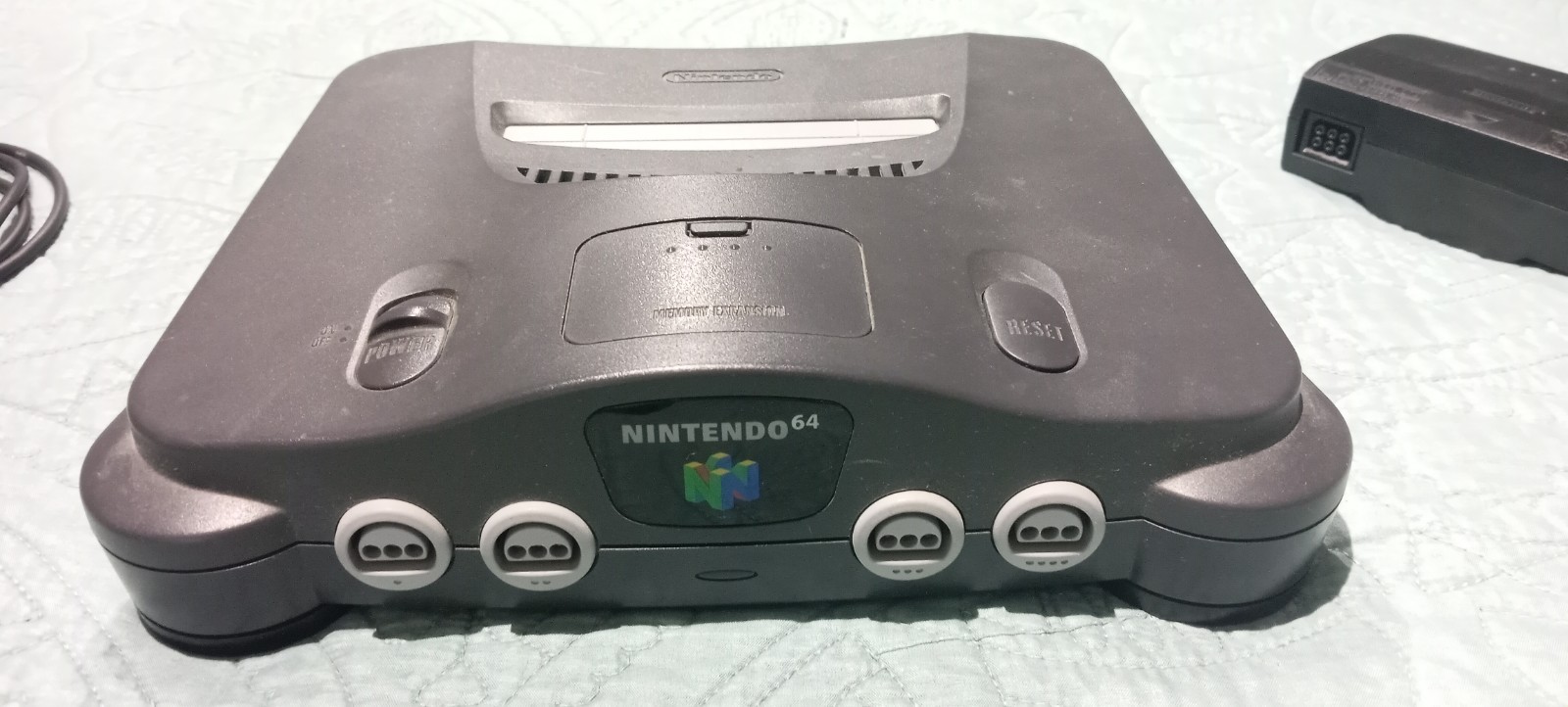 Nintendo 64 Original System Console with 2 Original Controllers, Cords & T-Packs