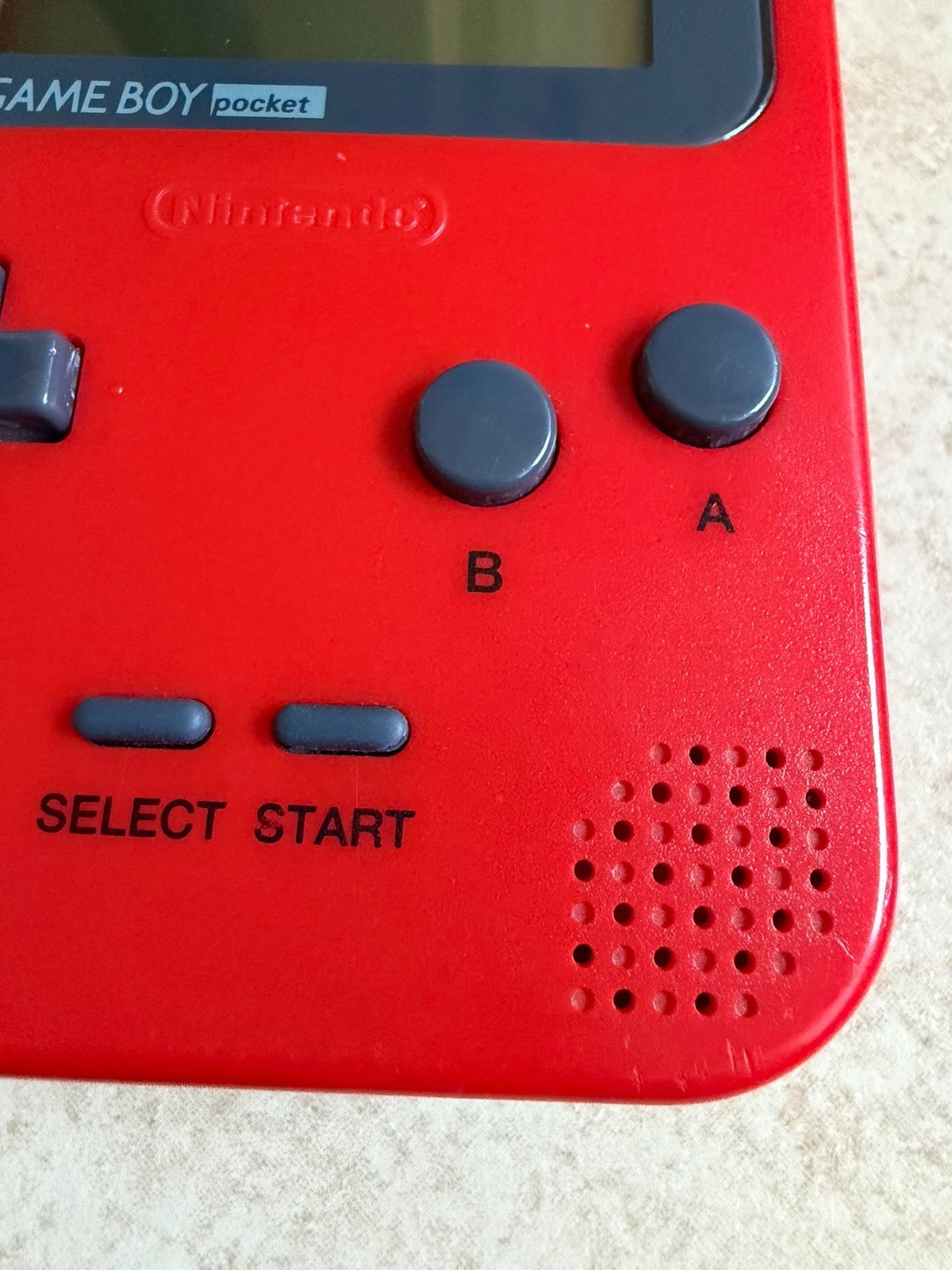 Nintendo Game Boy Pocket Red Console (MGB-001) Authentic Tested & Works W/ Game