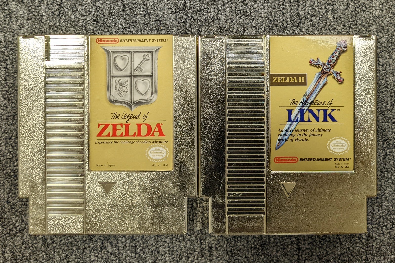 Nintendo Entertainment System NES Original Zelda I & II Set New 72 Pin!