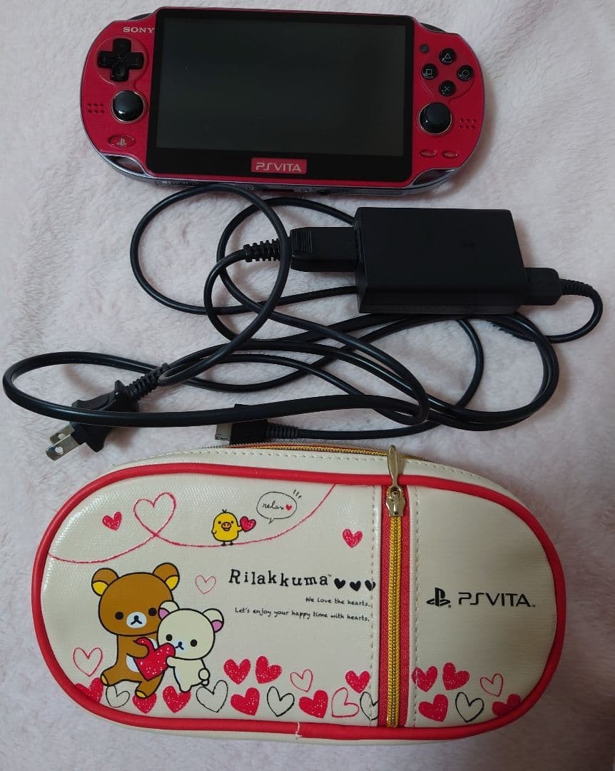 Excellent SONY PS Vita PCH-1000 ZA03 Cosmic Red Wifi w/game