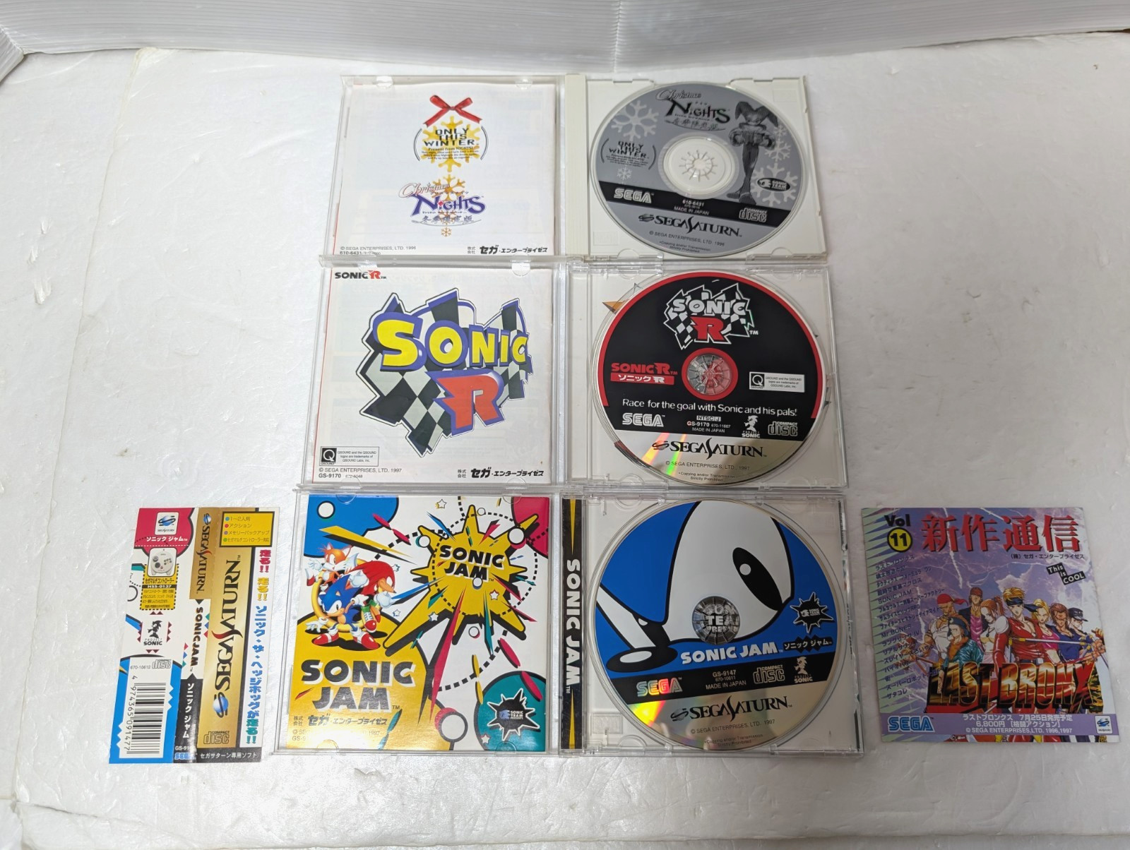 Sega Saturn White Console Sonic Jam Sonic R Japan Box