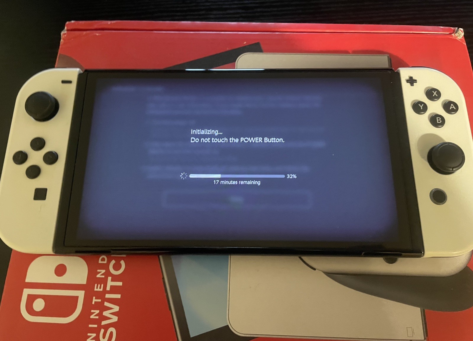 Nintendo Switch OLED with 128GB Micro SD Card, Original Box, & Handheld Grip