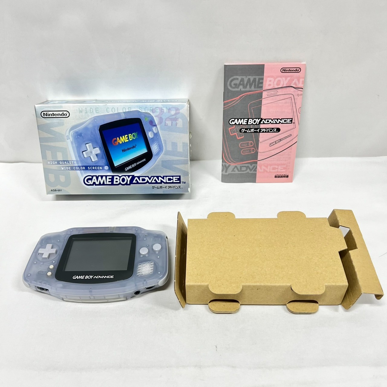 GBA — Game Boy Advance Console Milky Blue — Box. JAPAN Game Nintendo. 953