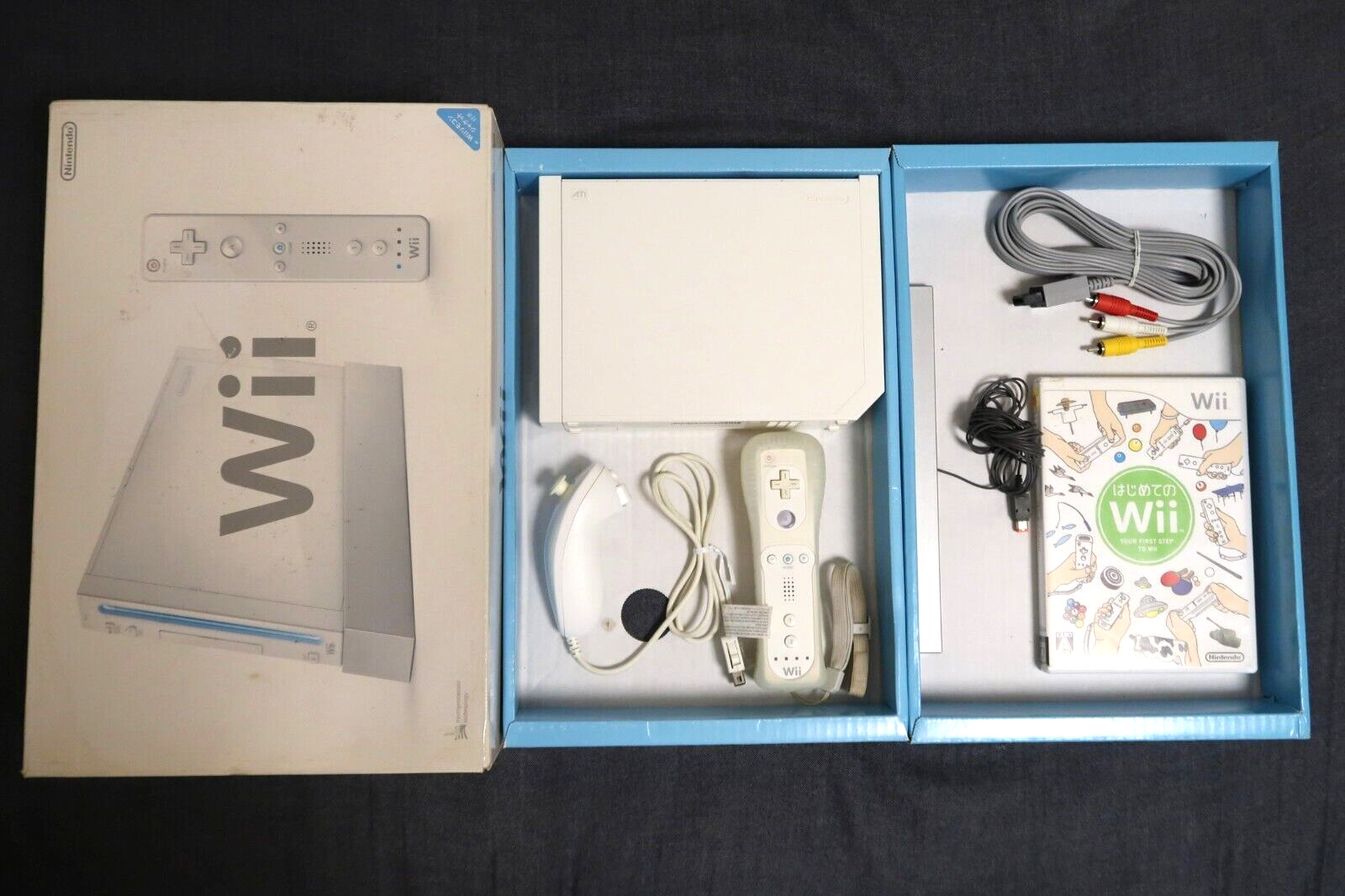 Nintendo Wii　White console SET & My first Wii　NTSC-J　Japanese　tested［A-1］