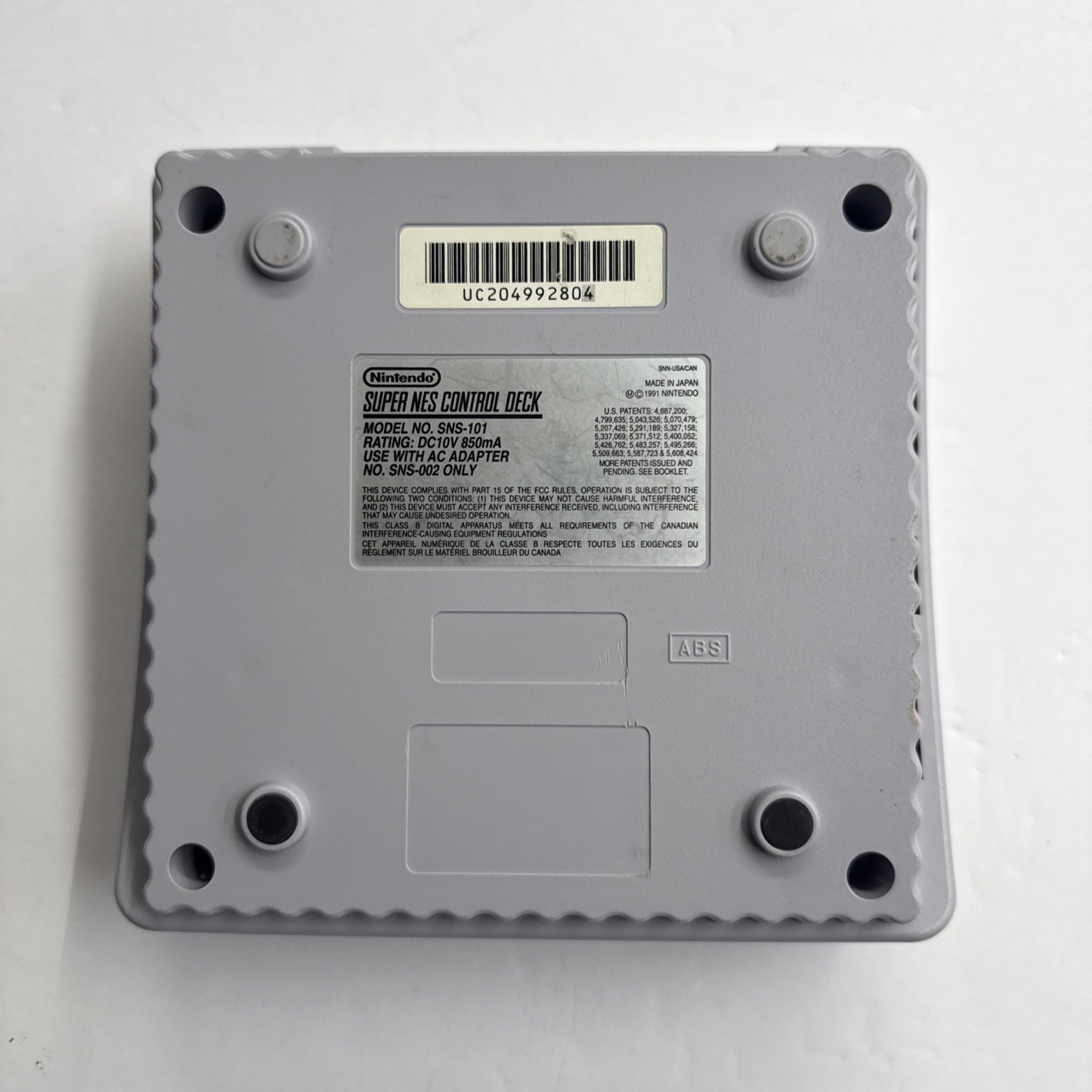 SNES – Super Nintendo Mini Jr Console Gray Cables Game Controller Tested #2942