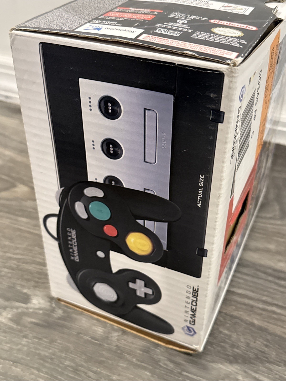 Nintendo GameCube Jet BLACK Console USA OEM W/ original Box DOL-001 Tested!