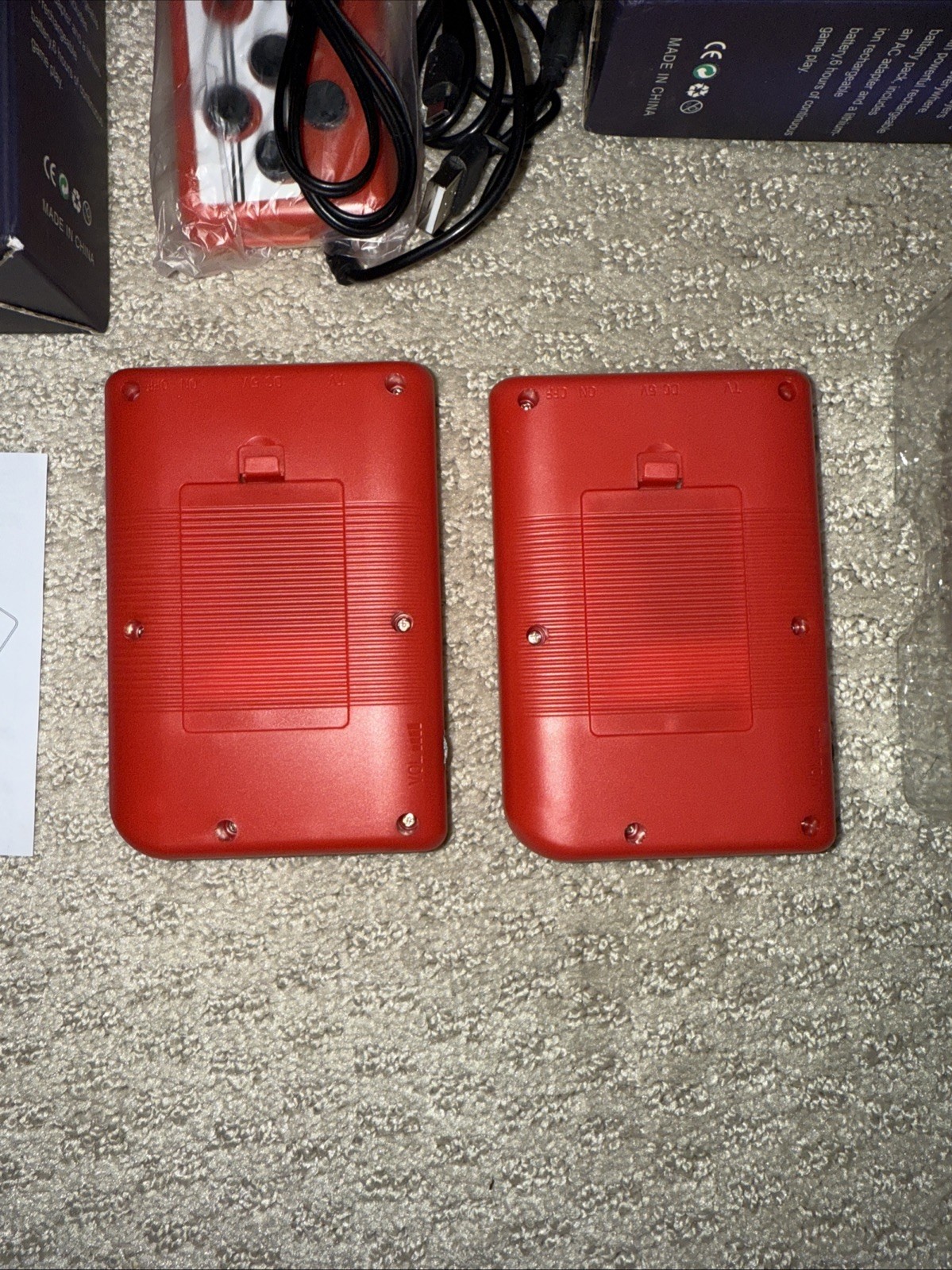Game Box Plus Hand Held Video Game 3″LCD or Play on TV – Full Set of 2 Red
