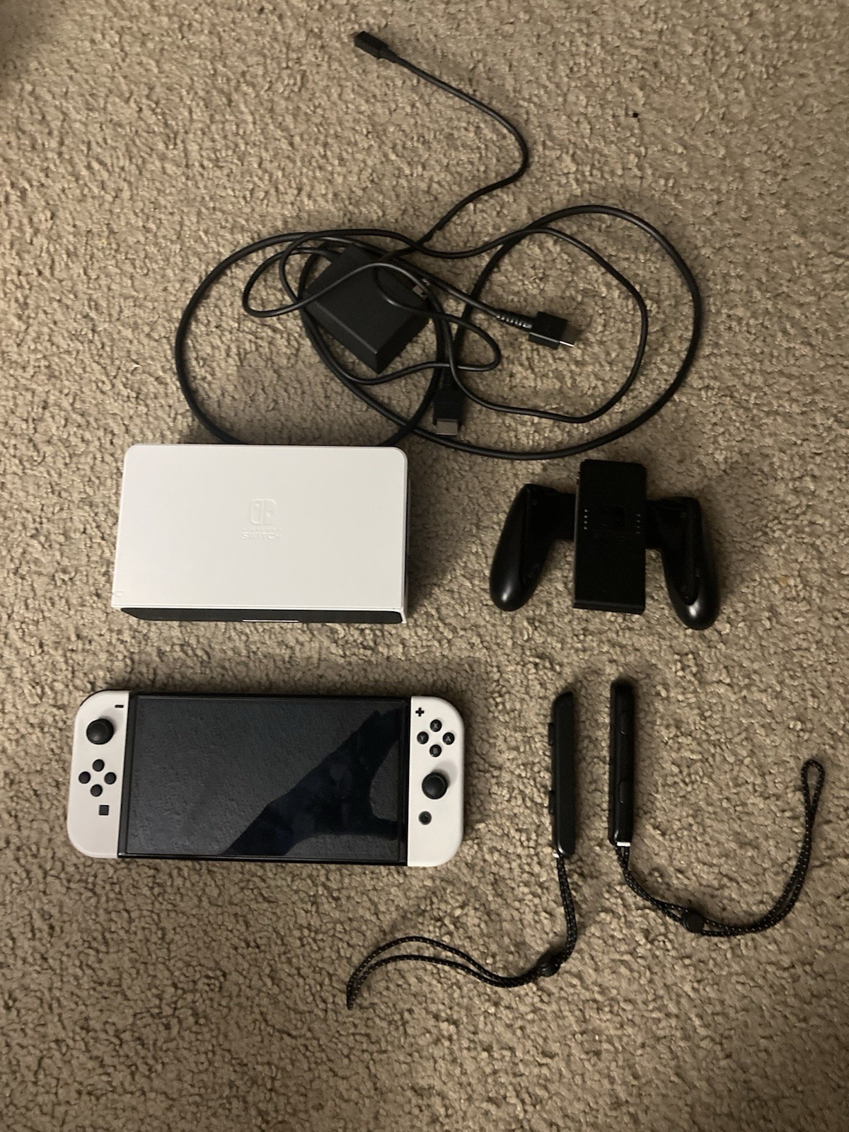 Nintendo Switch OLED 64GB Console White Joy-cons Dock SD Card 256 GB Handheld