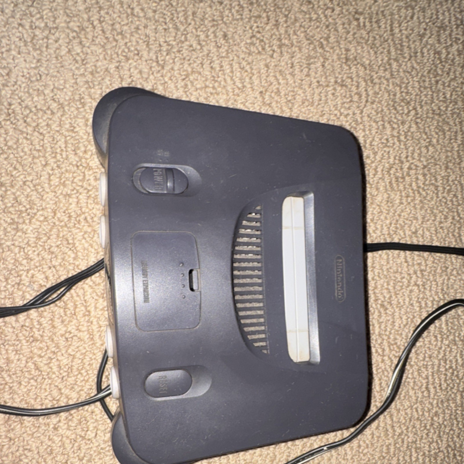 Nintendo 64 N64 Gray Console Bundle w/ 2 Controllers, AV Cable