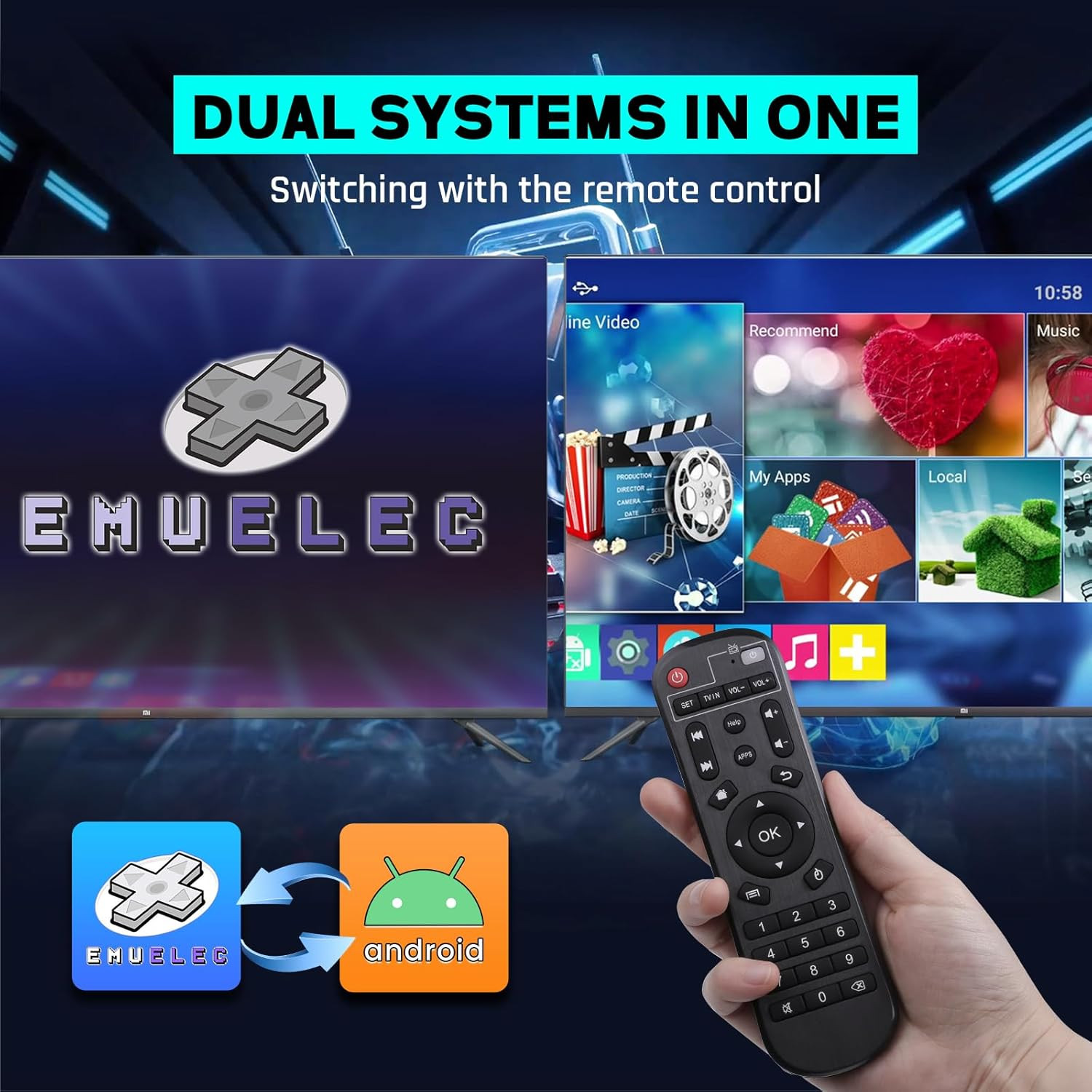 Super Console X2 Pro Built-In 60,000+ Classic Games,Retro Video Console Compatib