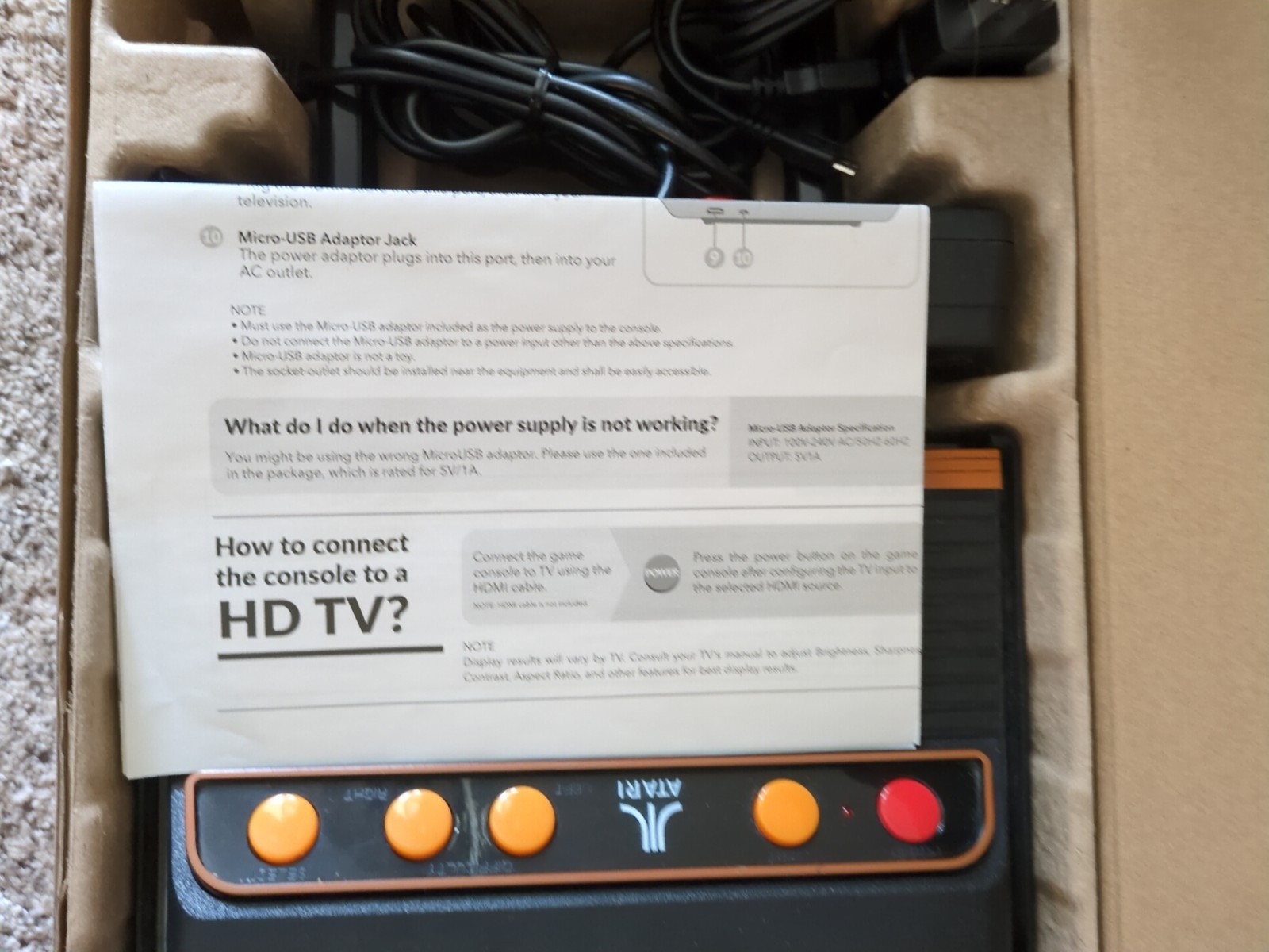 Atari Flashback 9 AR3050 HDMI Game Console with Wired Joystick Controllers