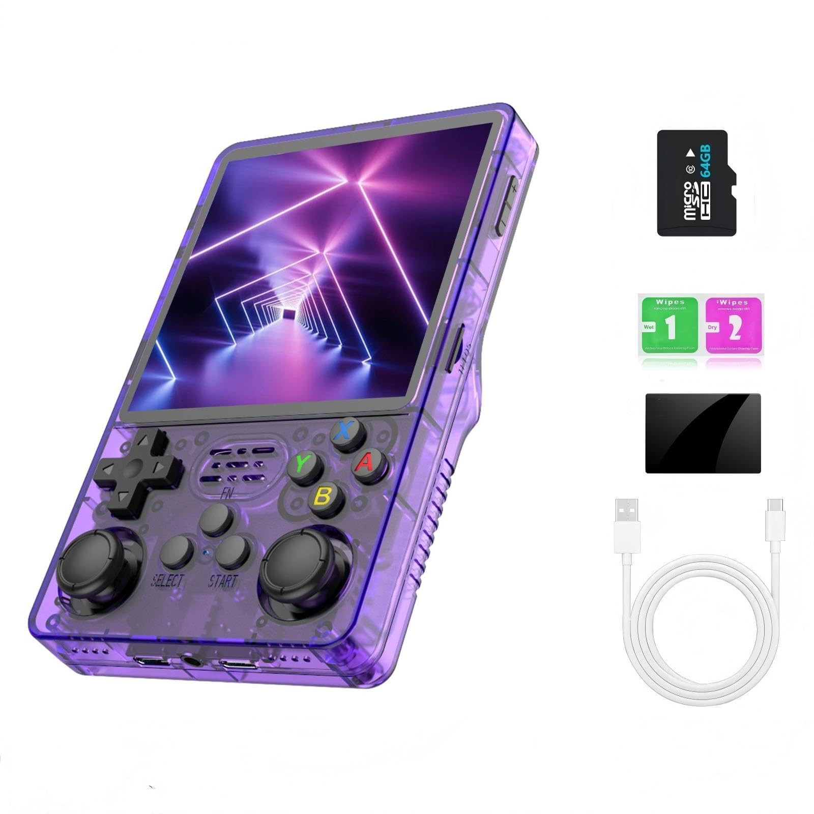 BattAkuus R36S Plus Retro Handheld Console ArkOS 2.0 64GB 4in IPS 15000+ Games