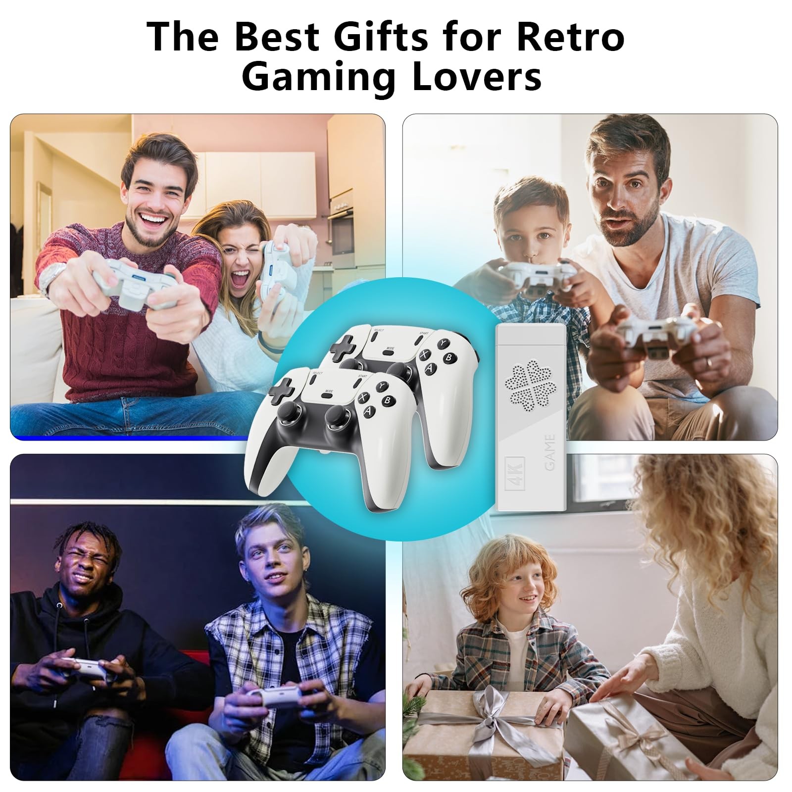 2026 Upgraded Wireless Retro Gaming Console Stick 4K HDMI, Retro Video Game C…