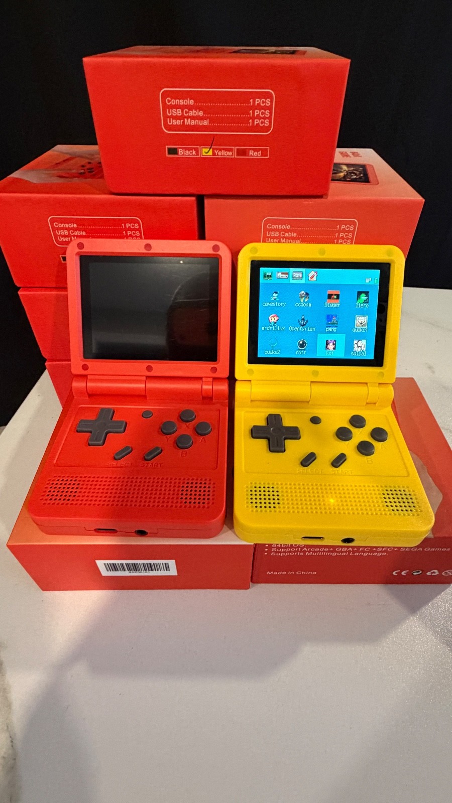 64 Bit PowKiddy folding handheld w/ 32 GB card 2090 games