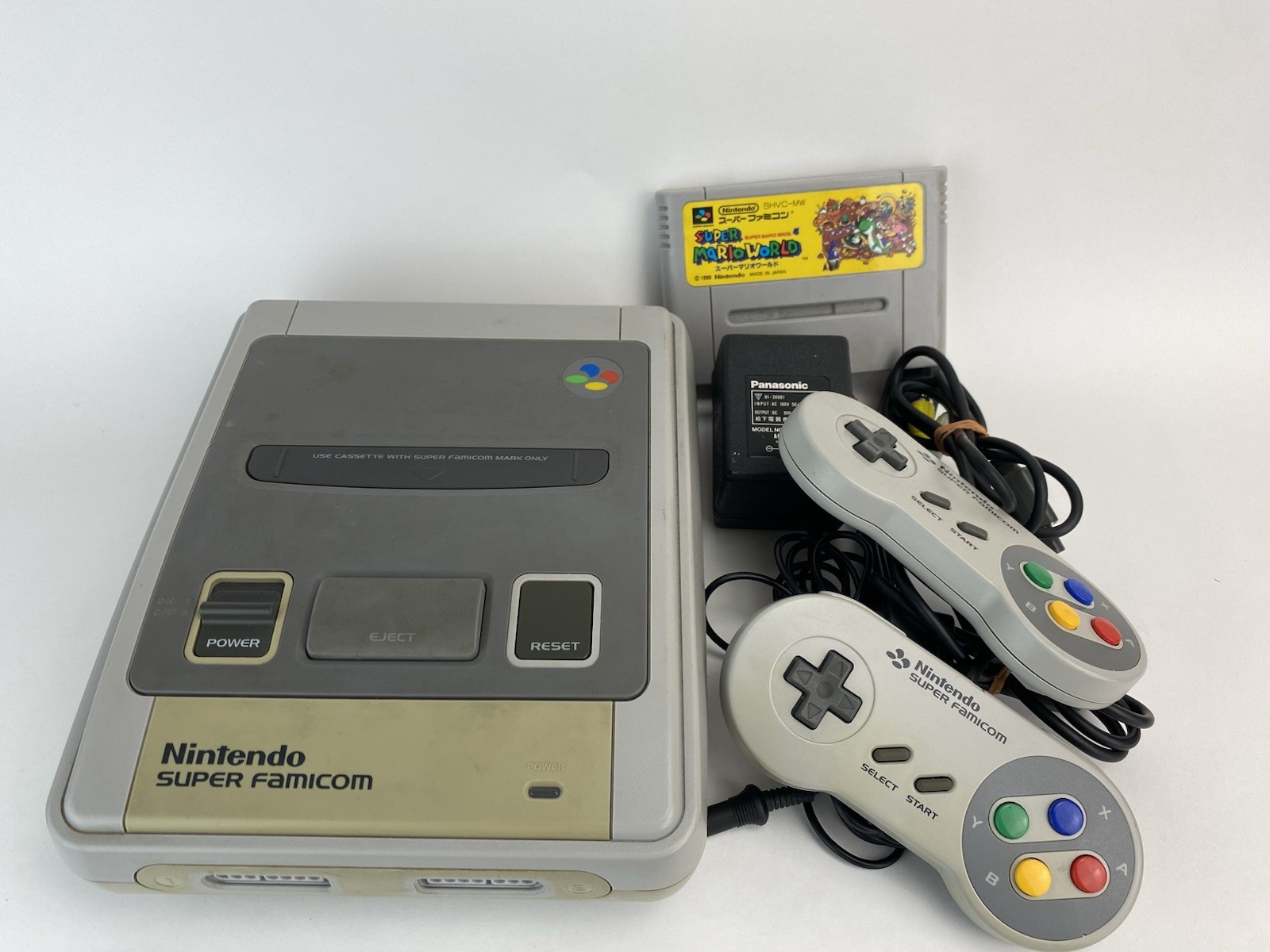 Nintendo Super Famicom SFC Console Tested Working OEM Adapter 2 Controllers Game