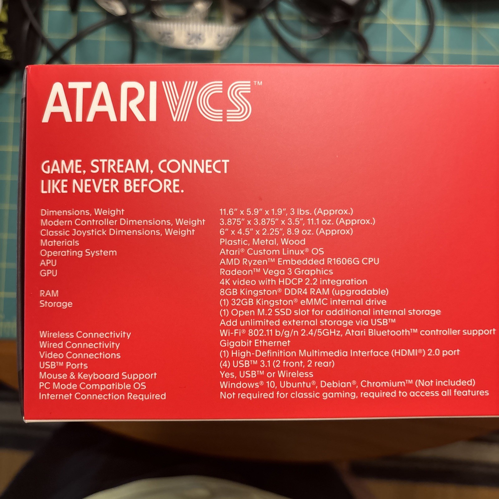 Atari VCS 800 Black Walnut Bundle 4K Console Wi-Fi Streaming PC Mode