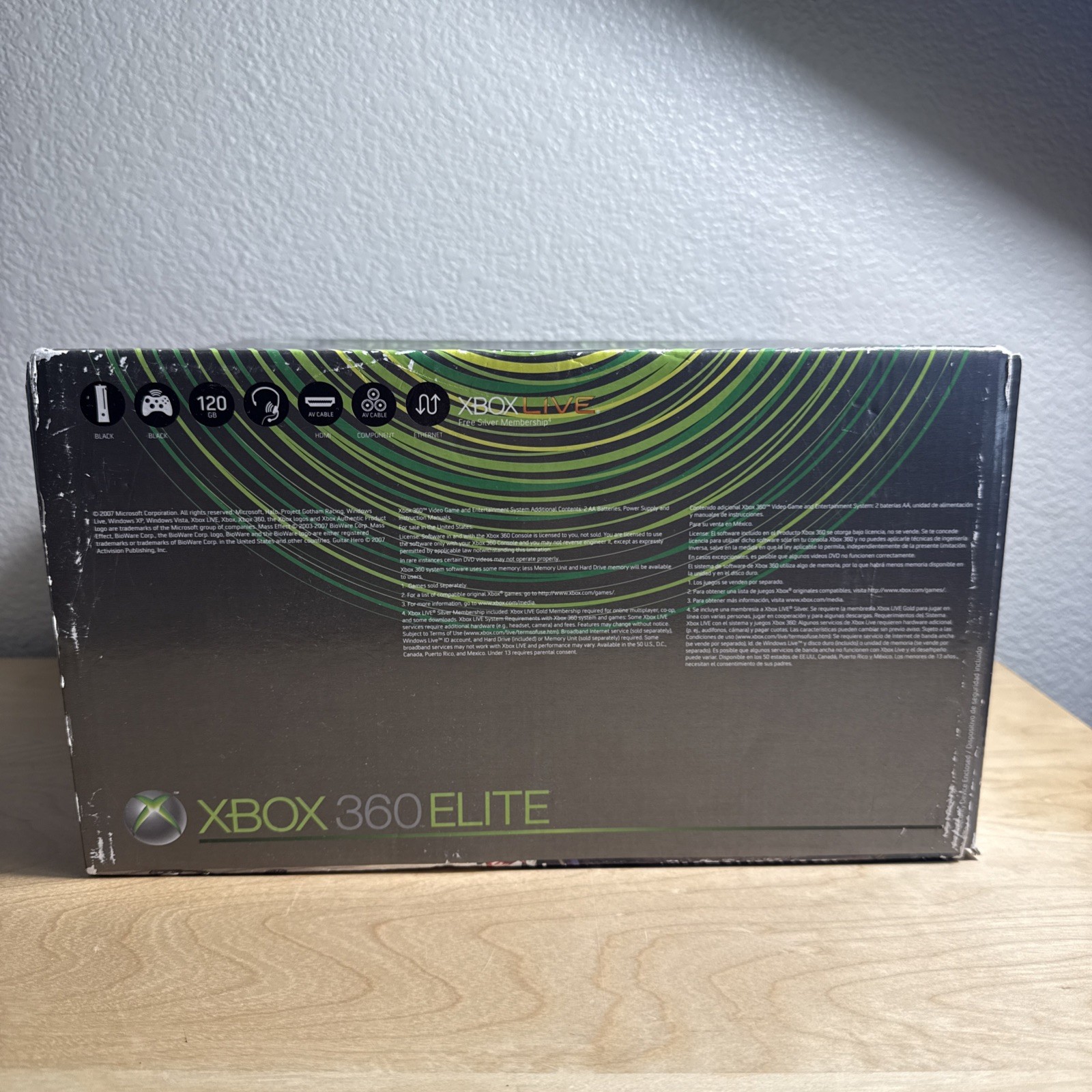 Microsoft Xbox 360 Elite 120GB Console Black W/Box Tested in good Conditions