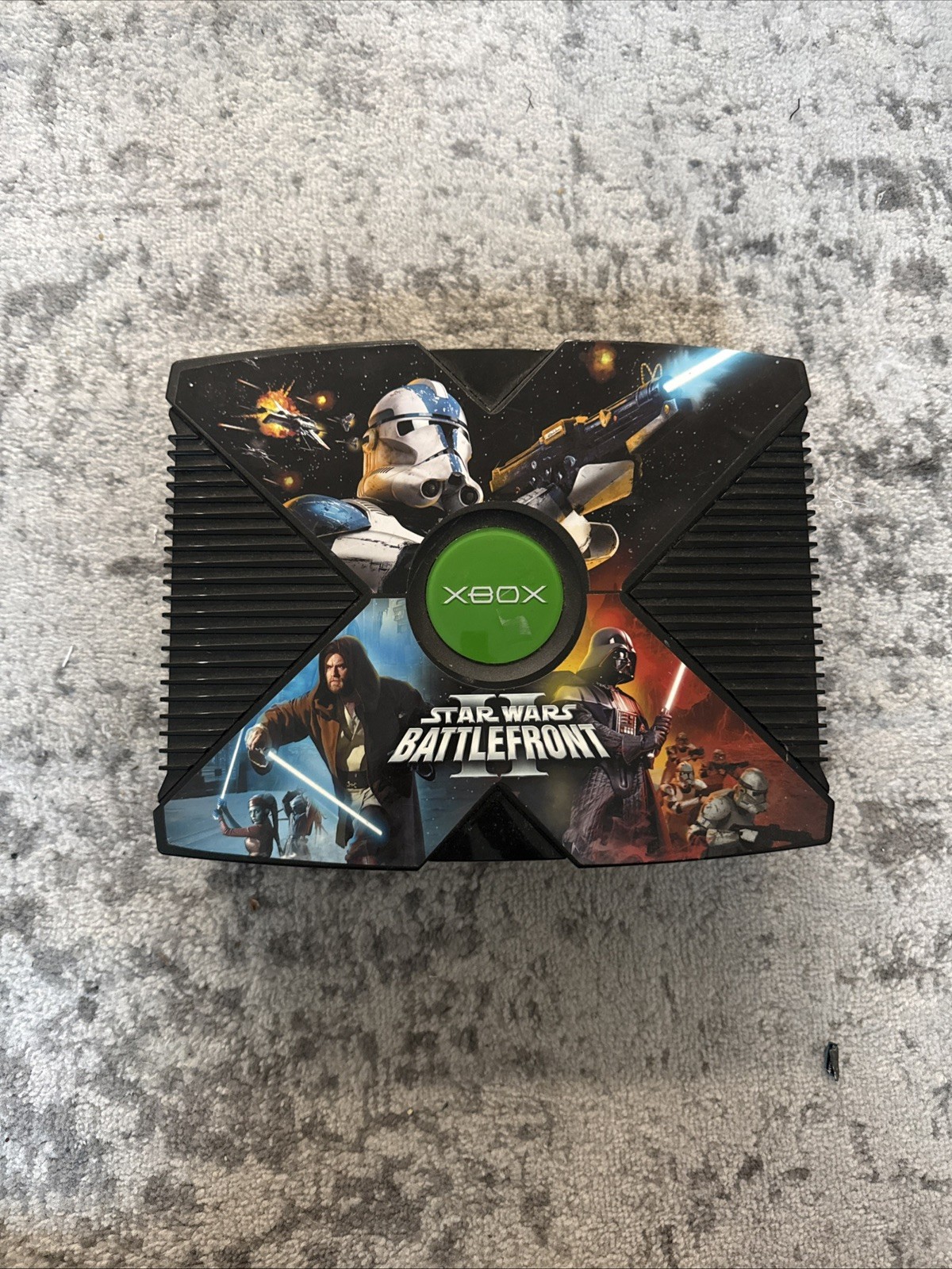Star Wars Battlefront II Console with Skin ULTRA RARE XBOX 2005 NOT TESTED