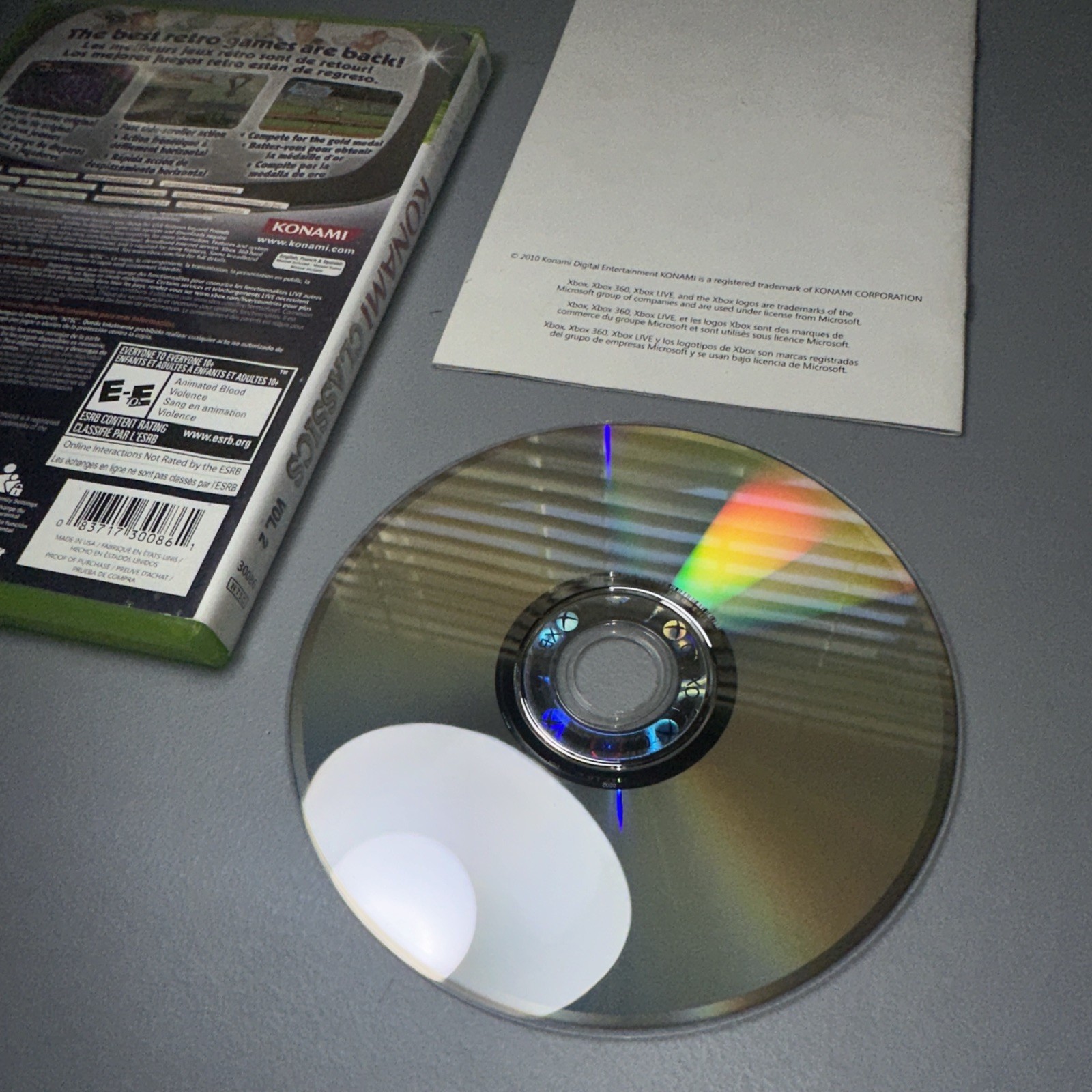 Konami Classics: Vol. 2 (Microsoft Xbox 360, 2009) Complete CIB w/ Manual