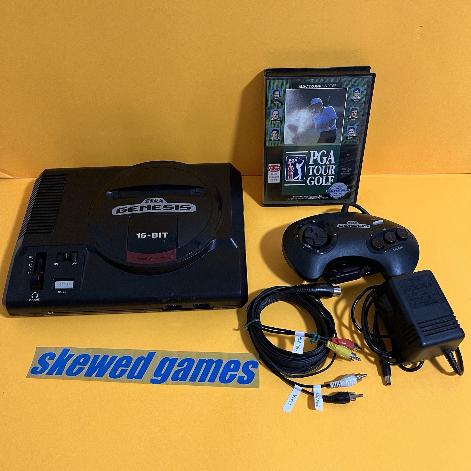 Sega Genesis Console with PGA Tour Golf Game Model 1 Bundle – Lot MK-1601 22