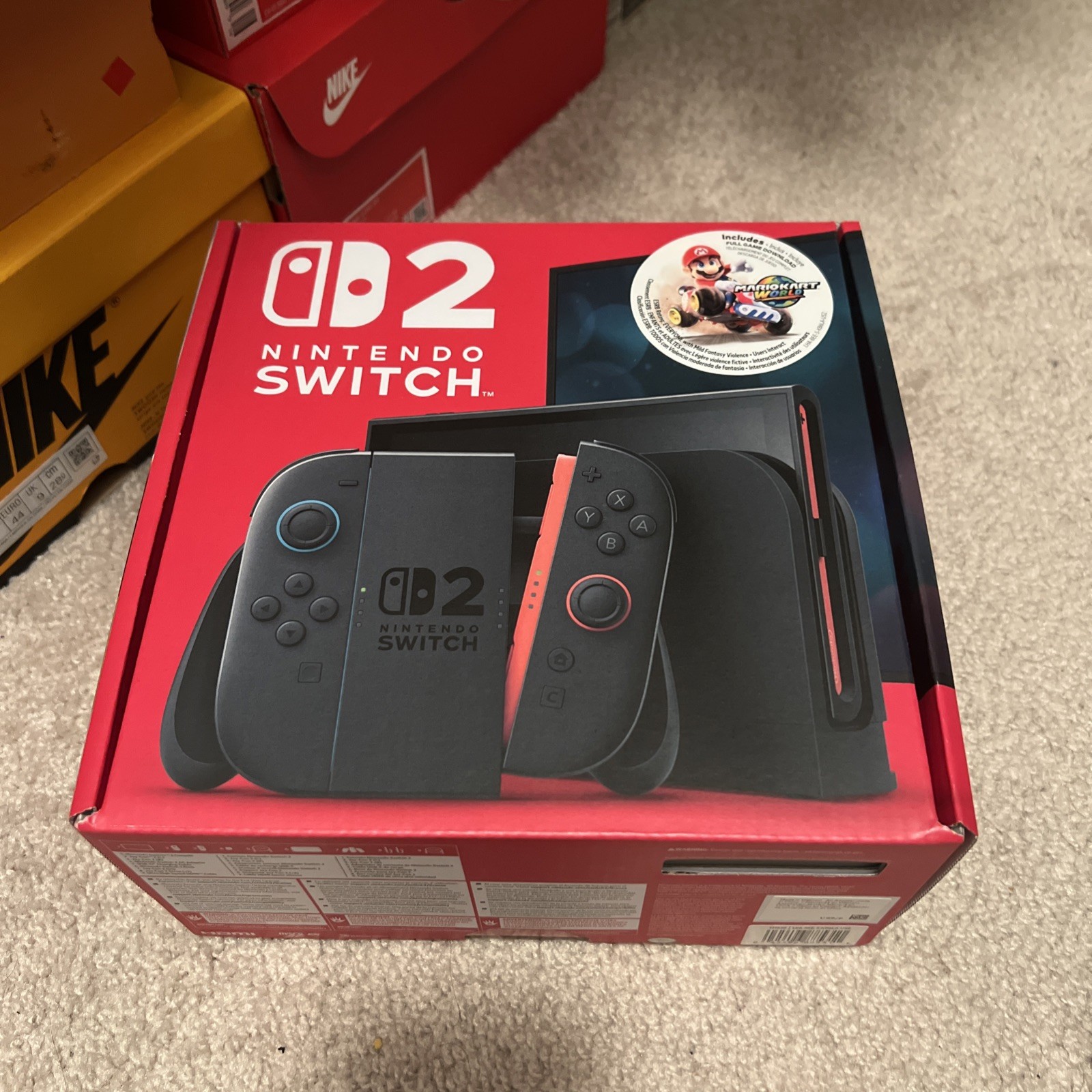Nintendo Switch 2 + Mario Kart World Console Bundle in-hand