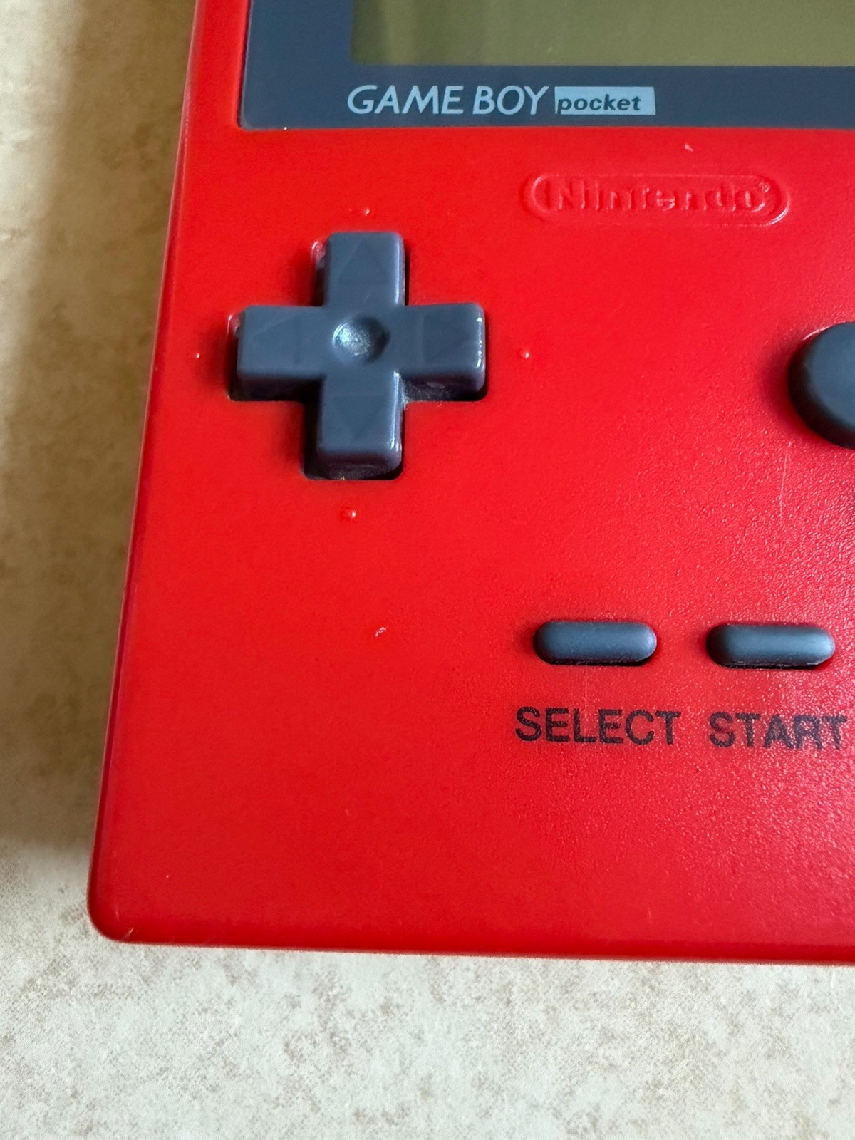 Nintendo Game Boy Pocket Red Console (MGB-001) Authentic Tested & Works W/ Game