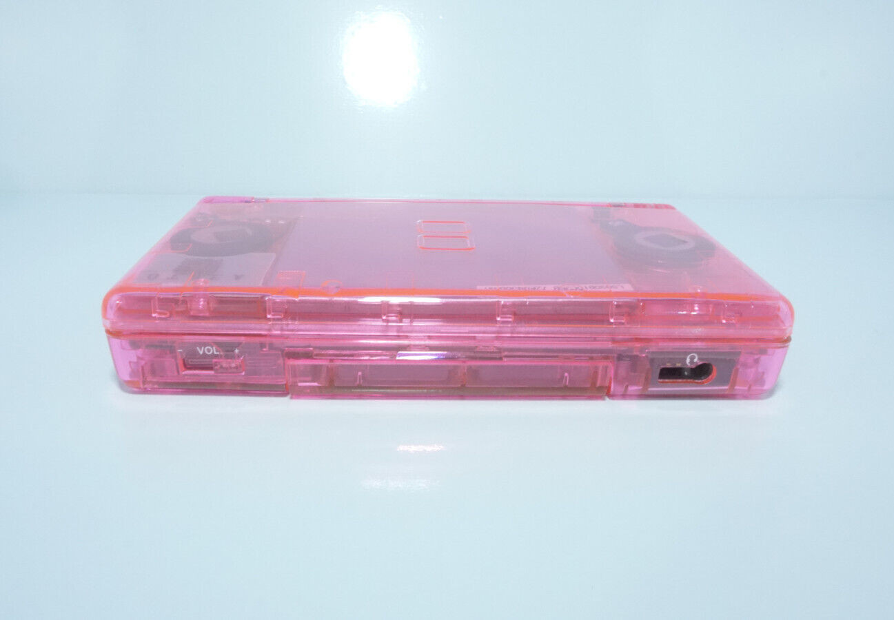 Nintendo DS Lite Transparent Clear Super Pink Handheld System with Charger