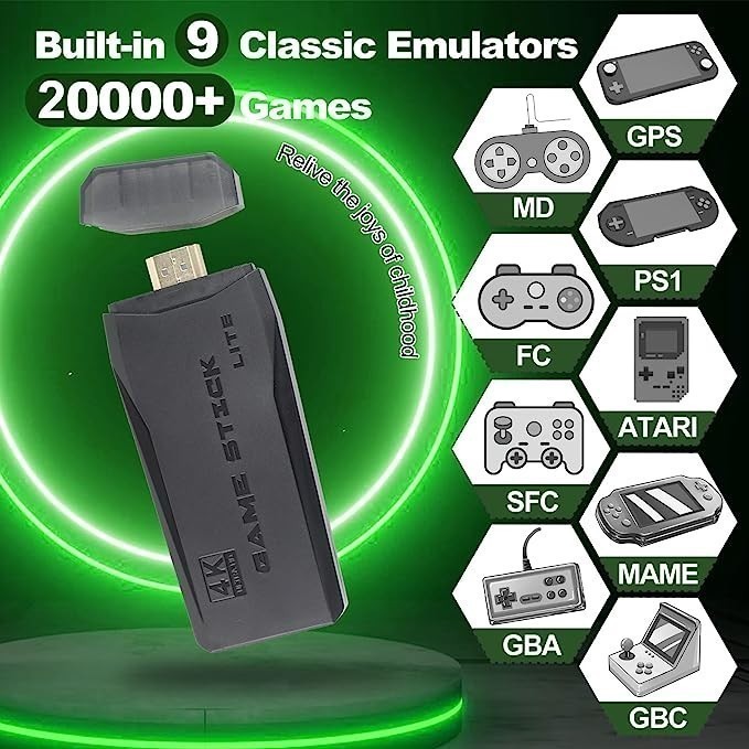 M8 Super Game U-Box Emulator 2 Joysticks, 20000+ Classic Video Games, US Version