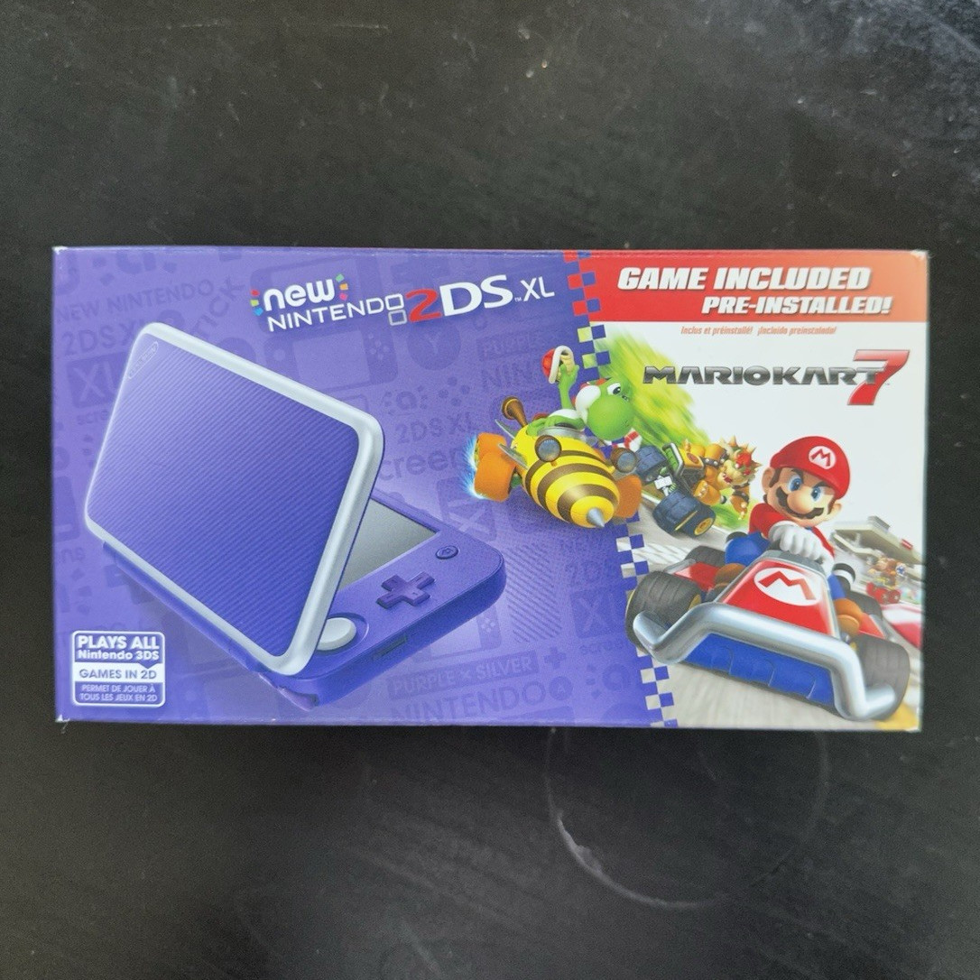 (MINT CONDITION) Nintendo 2DS XL Mario Kart Purple Handheld Console