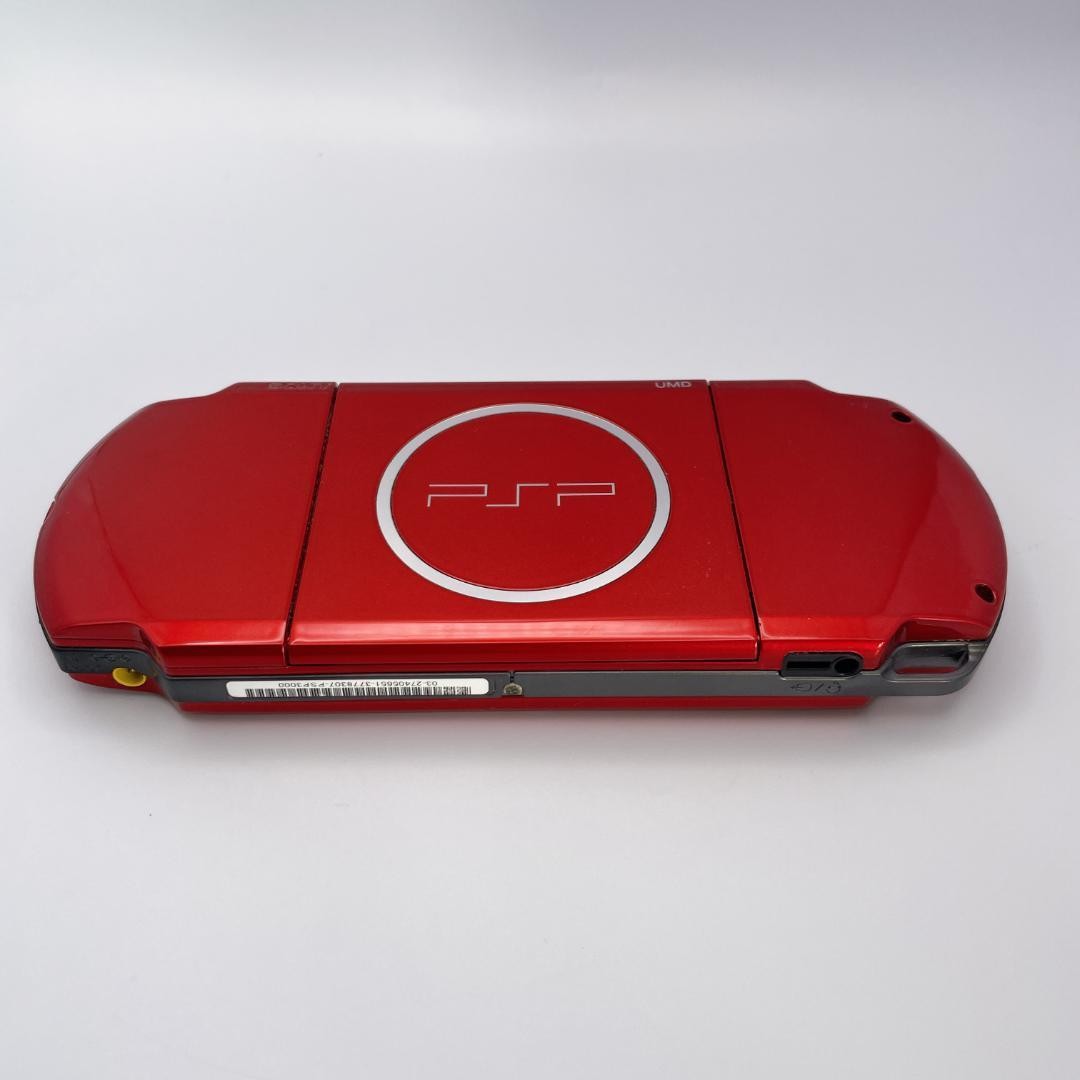 [Excellent Condition] SONY PSP-3000 Console, Radiant Red, with Charging Cable