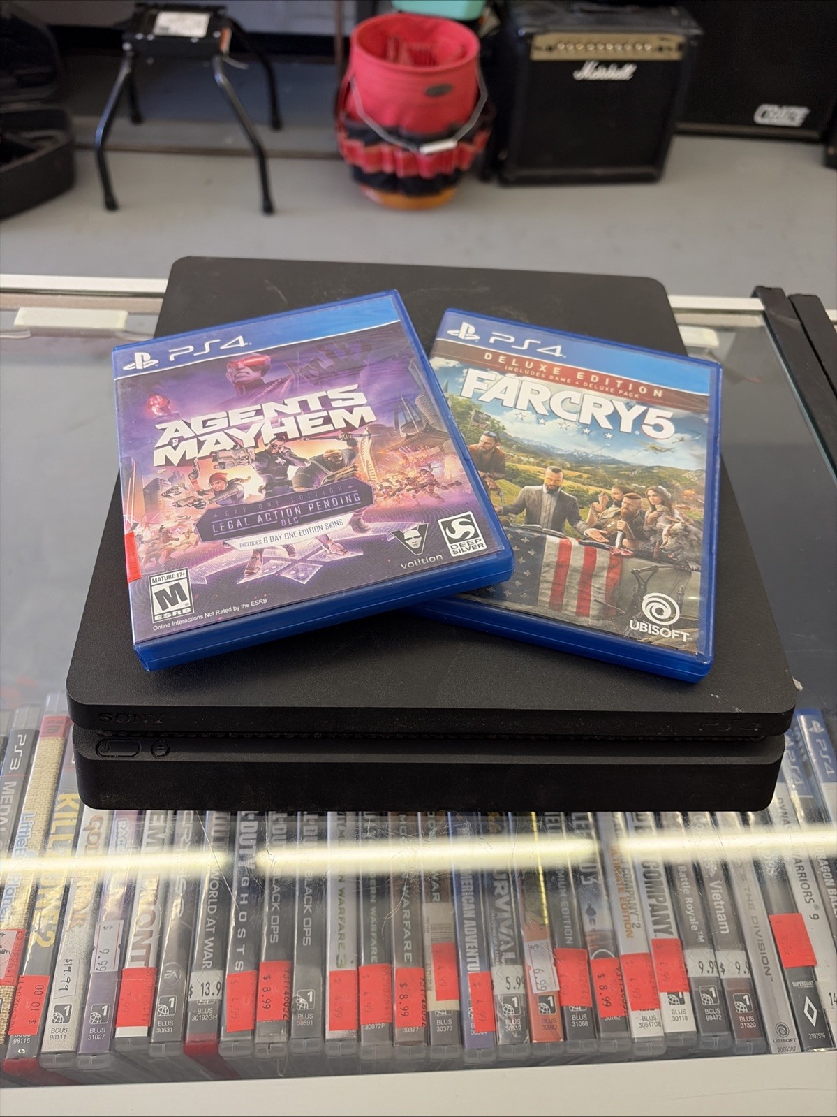 Sony PlayStation 4 Slim 500GB Gaming Console with 2 Games