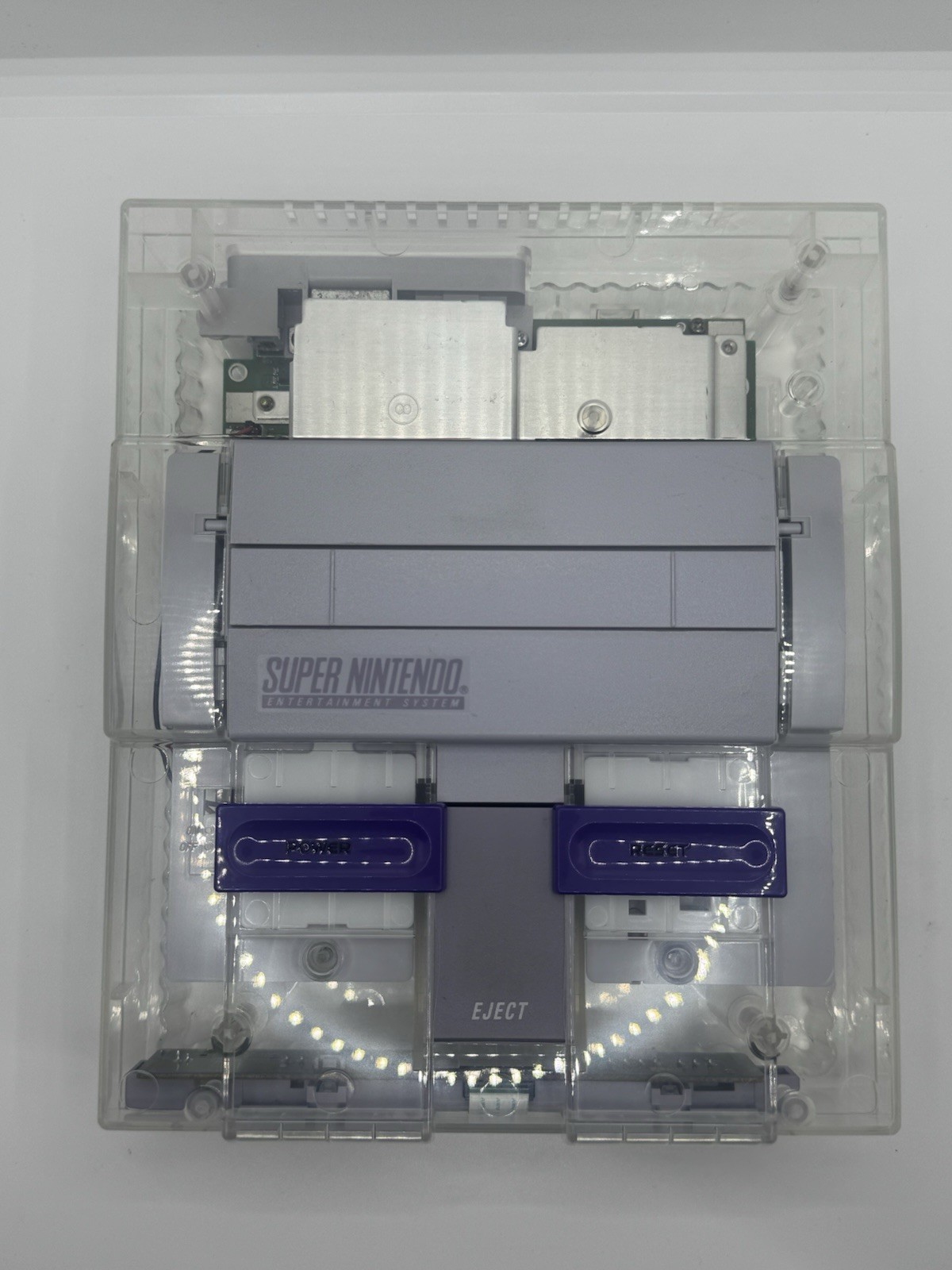 Recapped SNES Super Nintendo 1 Chip 01 Bundle Clear Shell C11 Recapped Ghosting