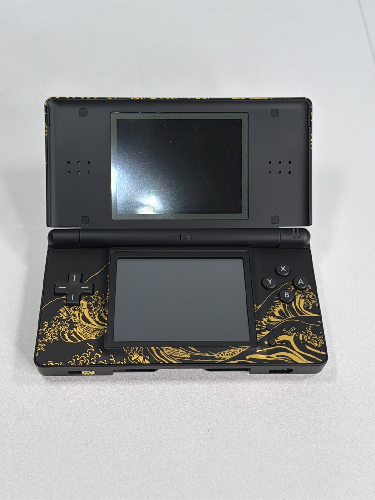 Nintendo DS Lite Black & Gold “The Wave” Handheld Game System w/ Charger Tested